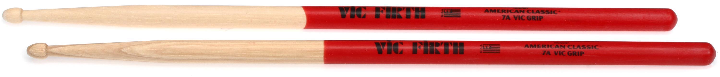 Photo of Vic Firth American Classic Drumsticks With Vic Grip - 7A - Wood Tip