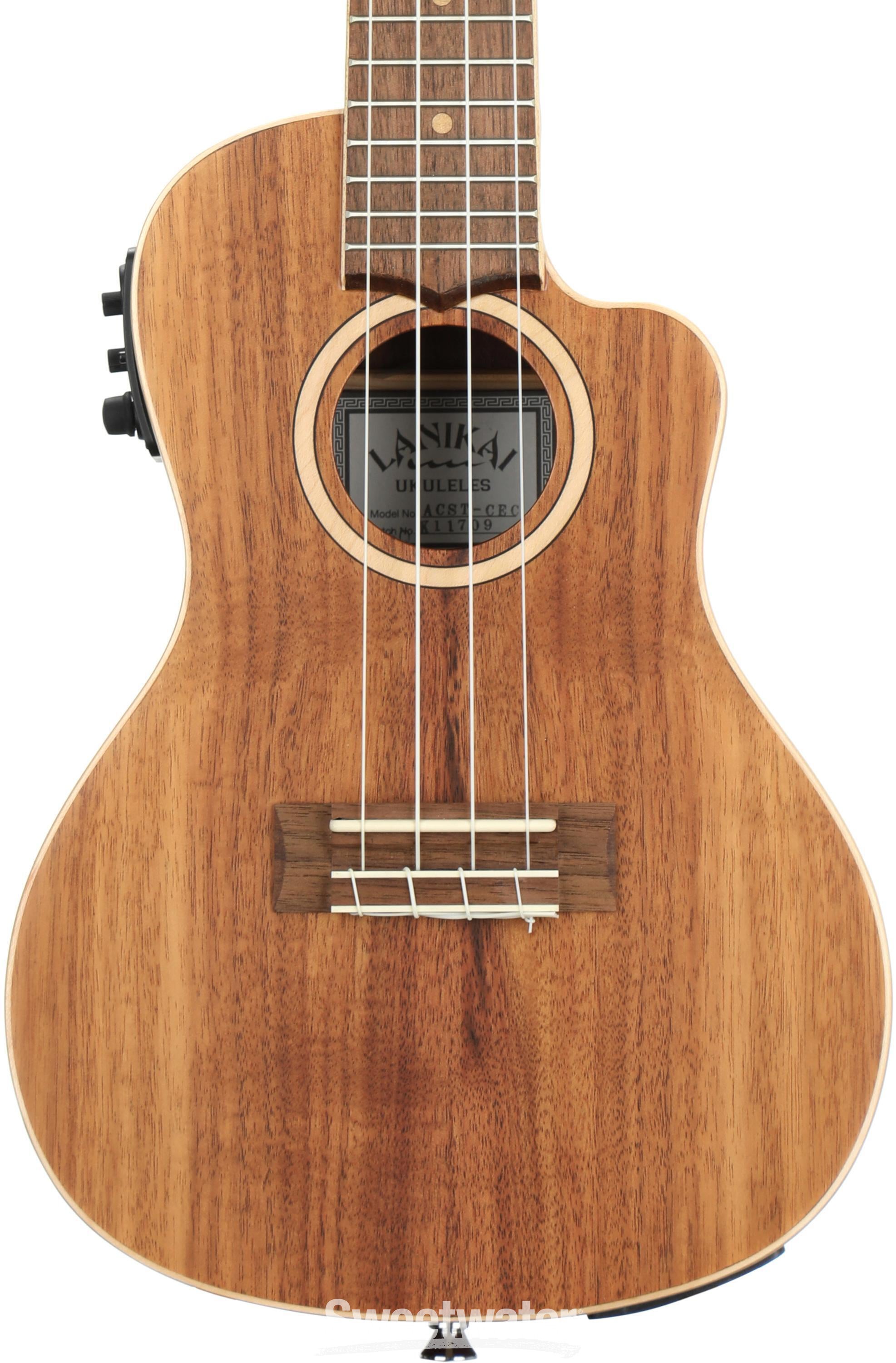 Lanikai ACST-CEC Acacia Concert Acoustic-Electric Ukulele - Natural