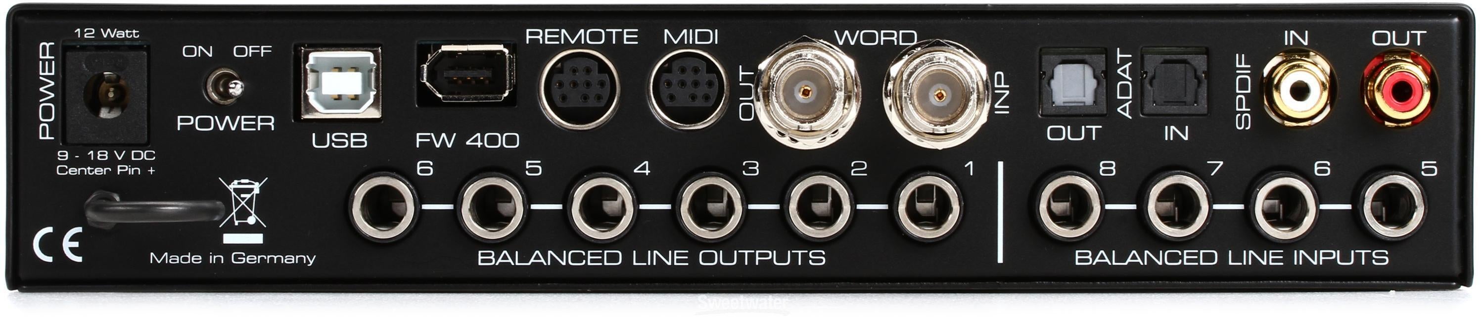 RME Fireface UCX USB / FireWire Interface Reviews | Sweetwater