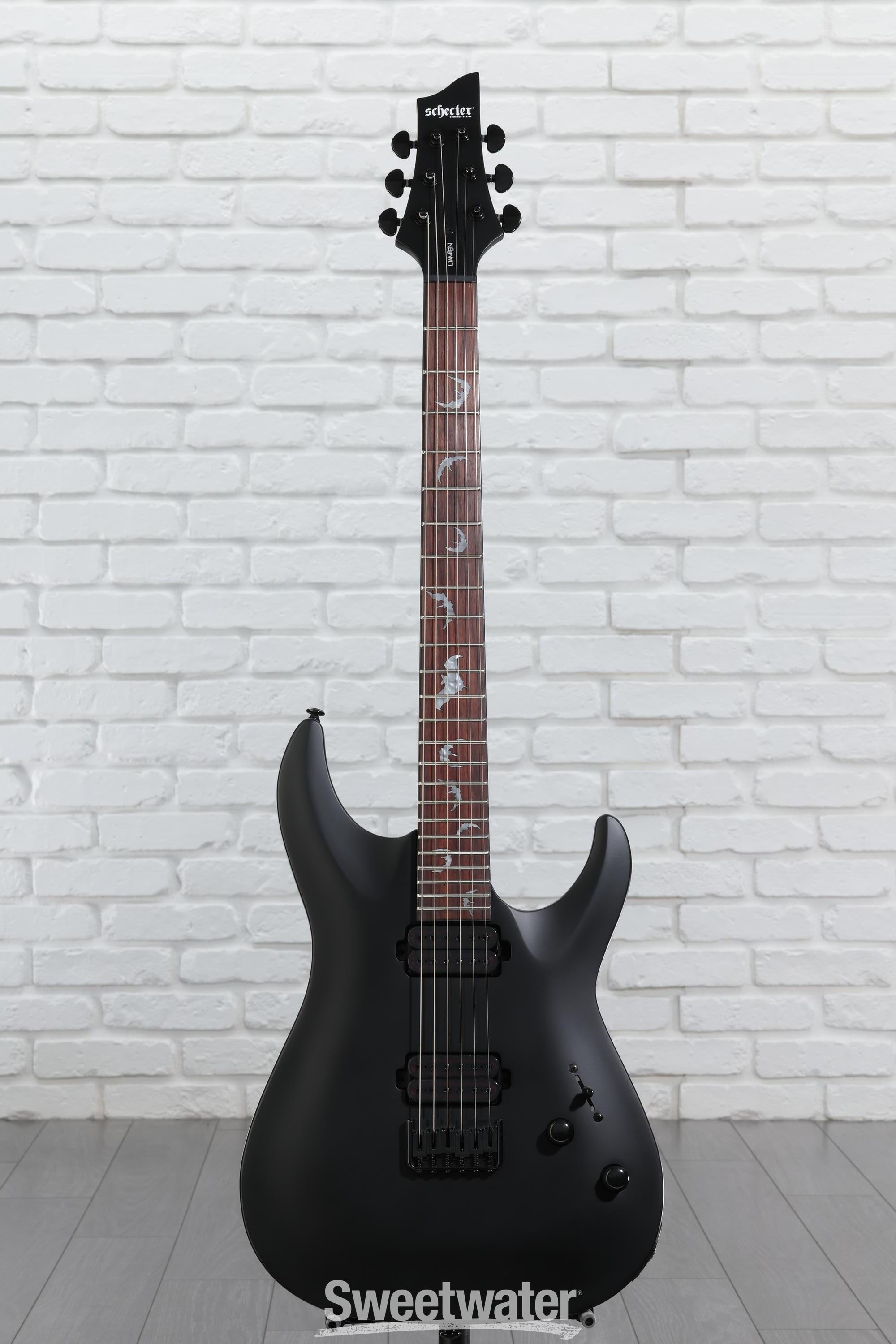 SCHECTER DAMIEN エレキギターシェクター コウモリインレー 蝙蝠 Schecter Guitar Research Damien Platinum 6 Electric Guitar