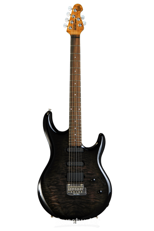 Ernie Ball Music Man Luke III BFR, HSS - Black Burst Quilt