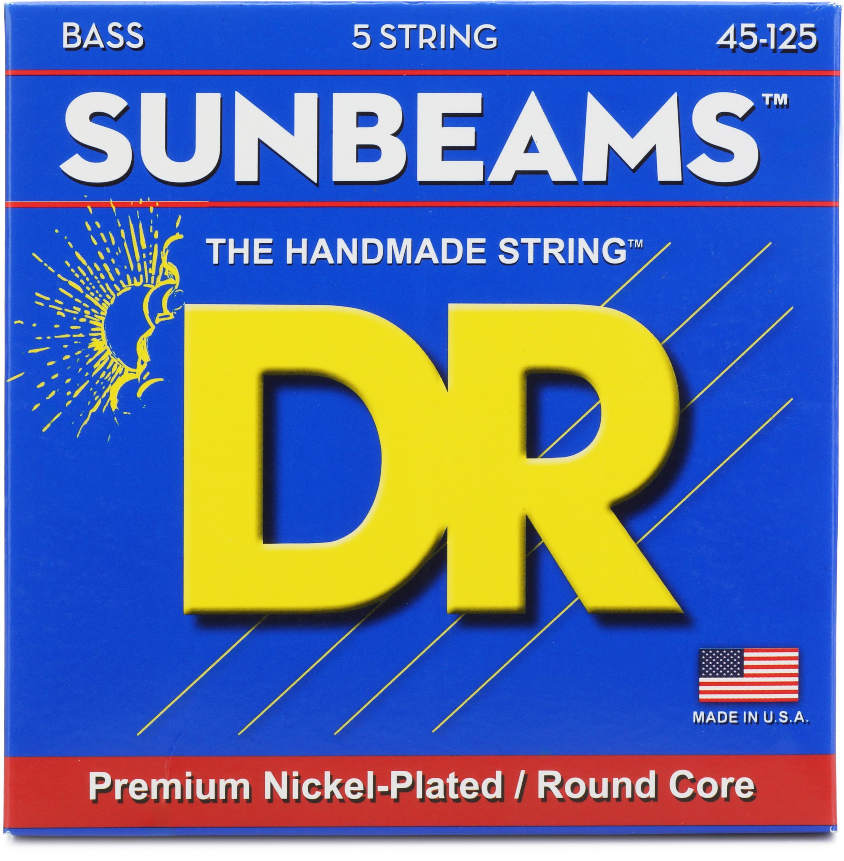 DR Strings NMR5-45 Sunbeams Nickel-plated Bass Guitar Strings