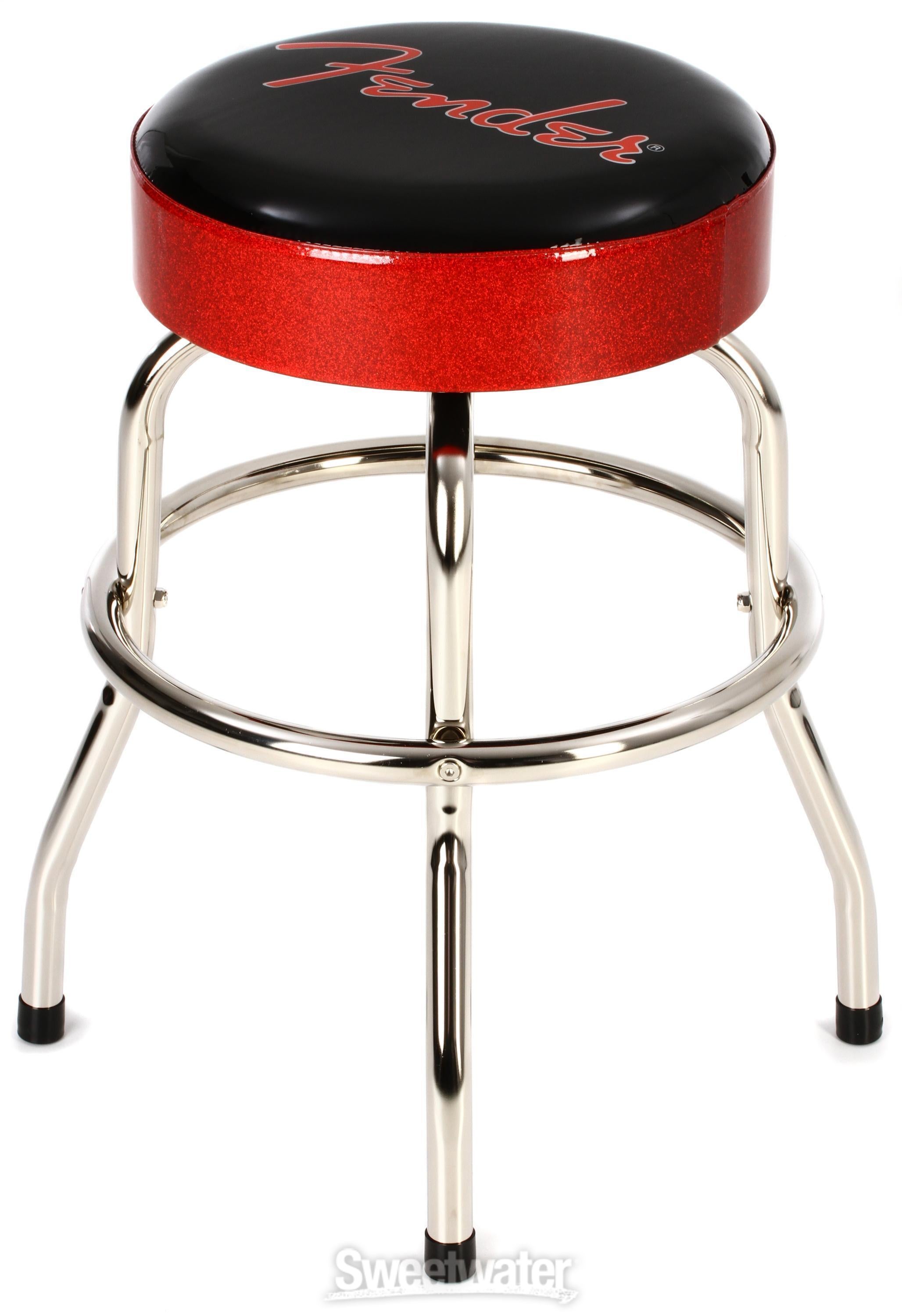 Fender Red and Black Logo Barstool - 24 inch | Sweetwater