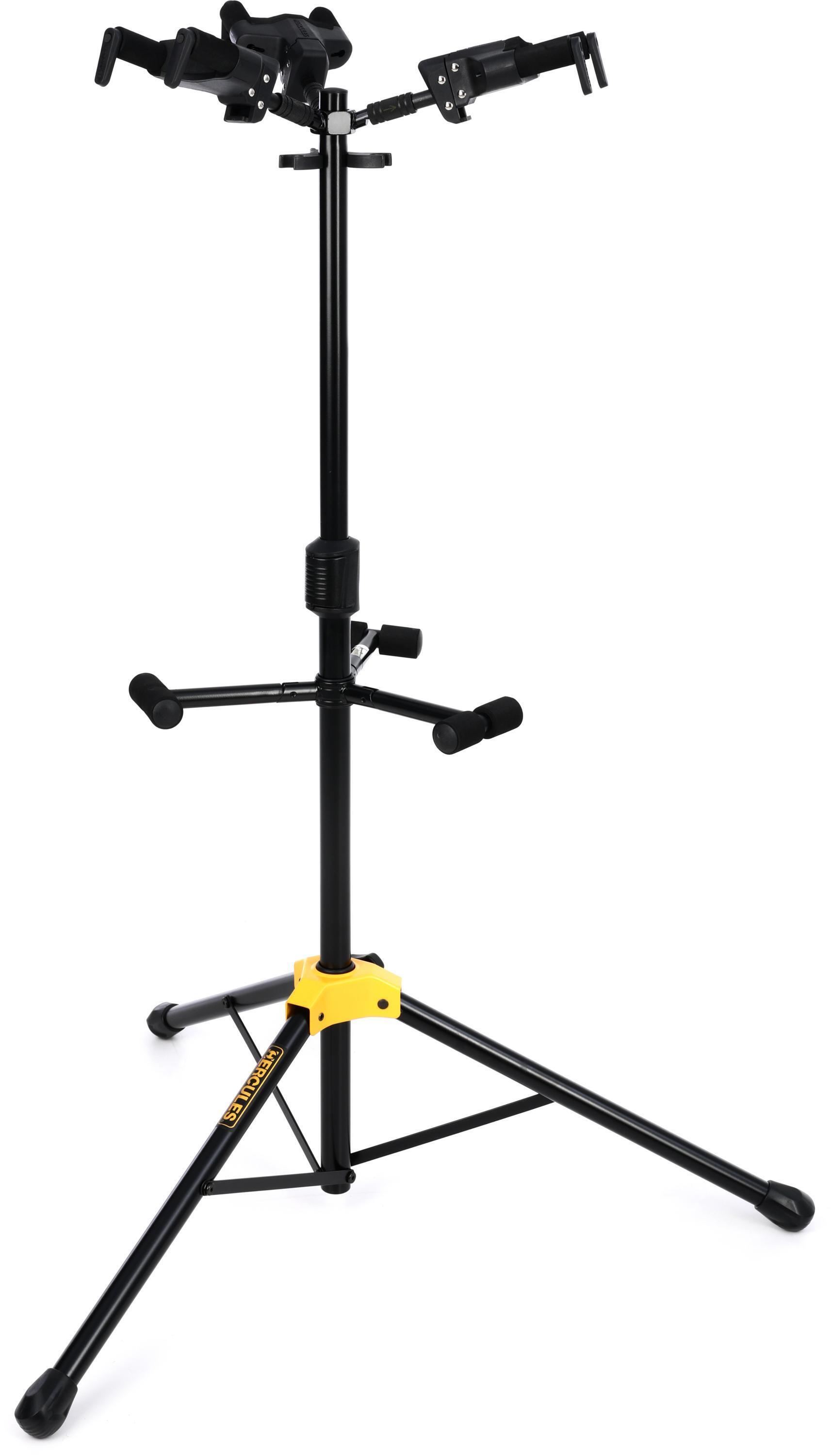 Hercules Stands GS432B PLUS Tri Guitar Stand with Auto Grip System and  Foldable Yoke
