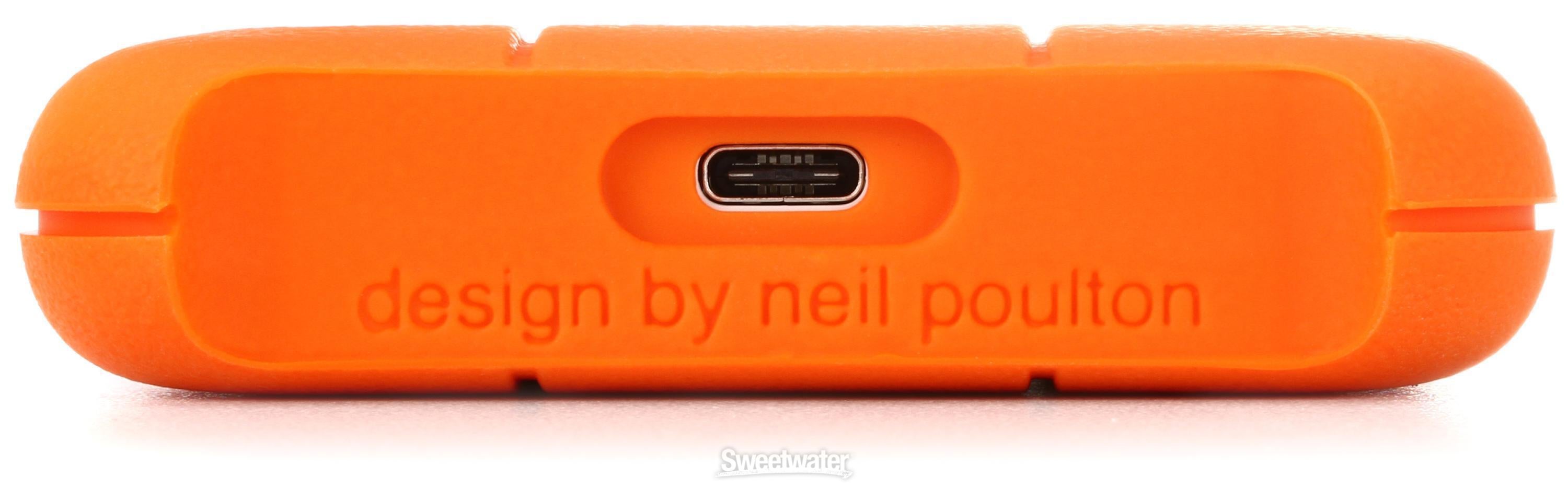 LaCie Rugged USB-C 1TB Portable Hard Drive | Sweetwater