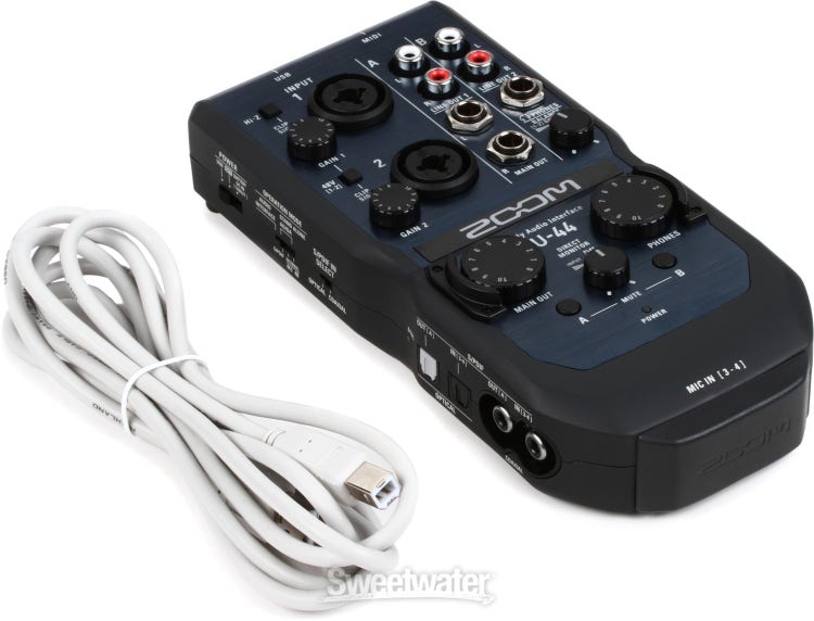 Zoom AMS-44 4x4 USB-C Audio Interface for Music and Streaming