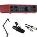 Photo of Focusrite Scarlett 2i2 4th Gen USB Audio Interface and Shure SM7dB Microphone Podcasting Kit