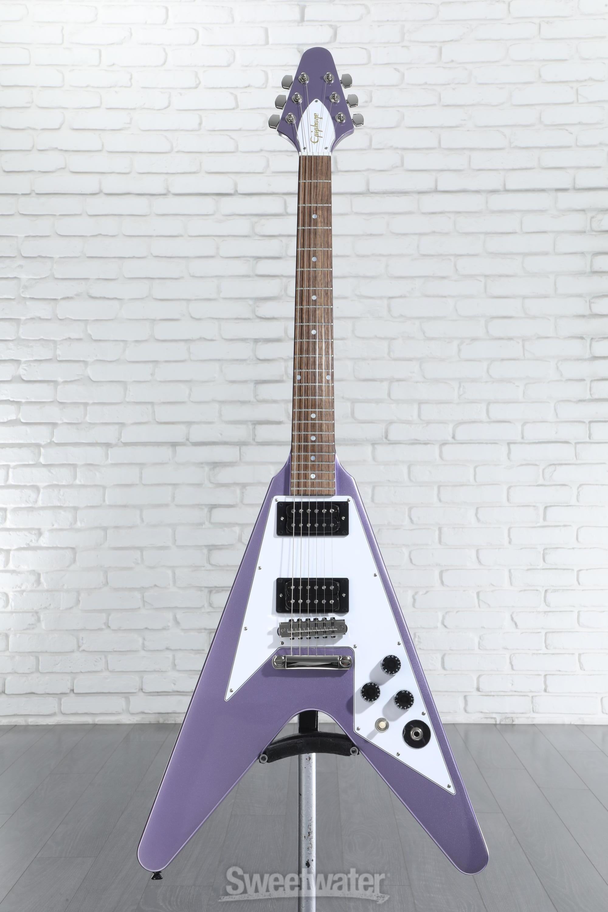 Epiphone Kirk Hammett 1979 Flying V Electric Guitar Purple