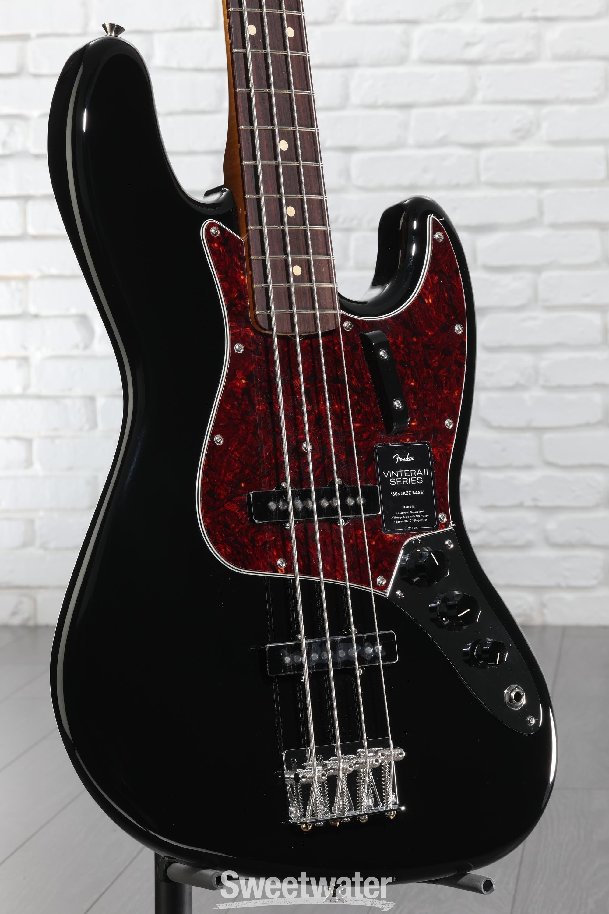 Fender Vintera II '60s Jazz Bass - Black with Rosewood Fingerboard