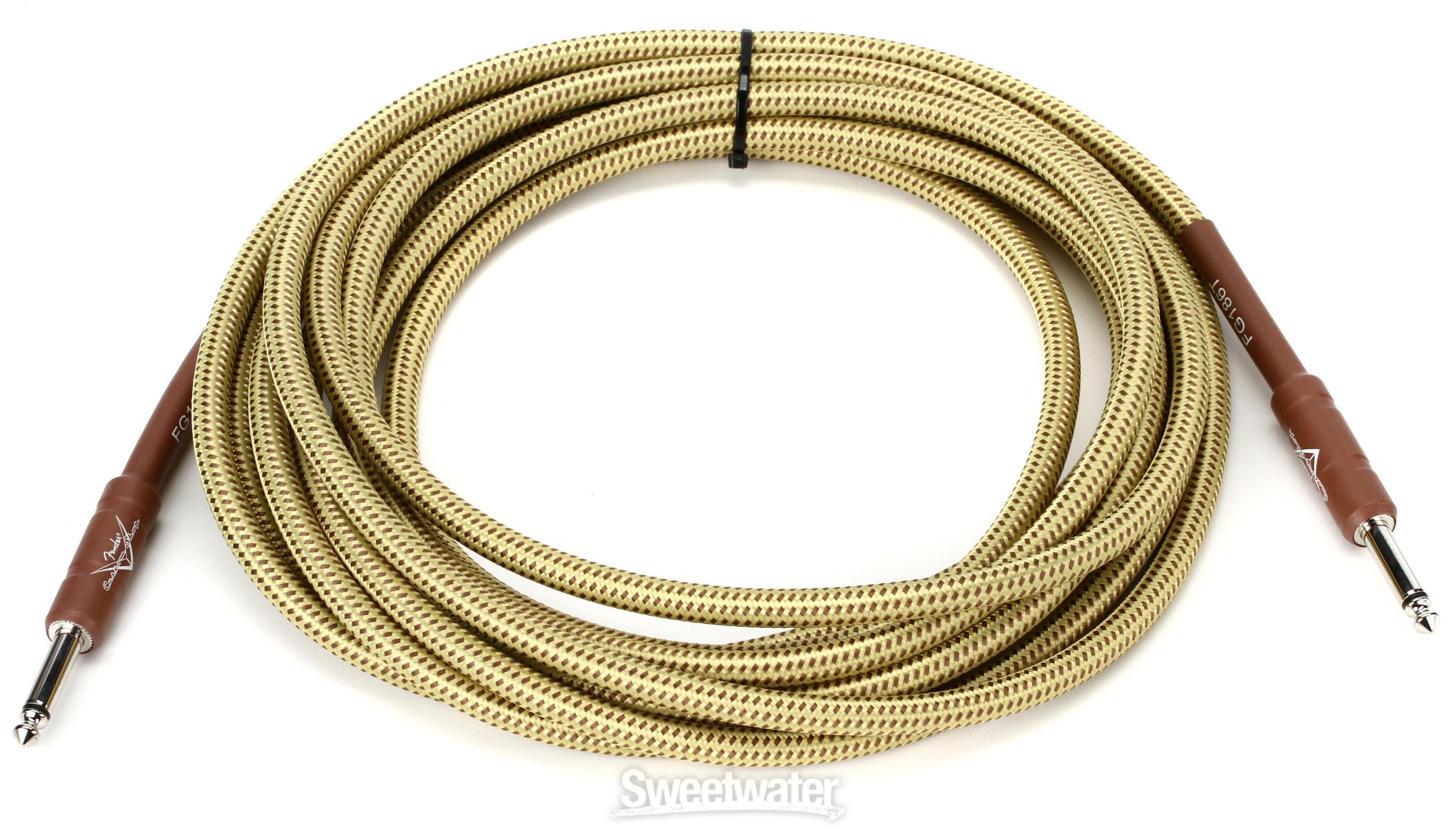 Fender 18.6' Custom Shop Guitar Cable - Tweed, Straight | Sweetwater