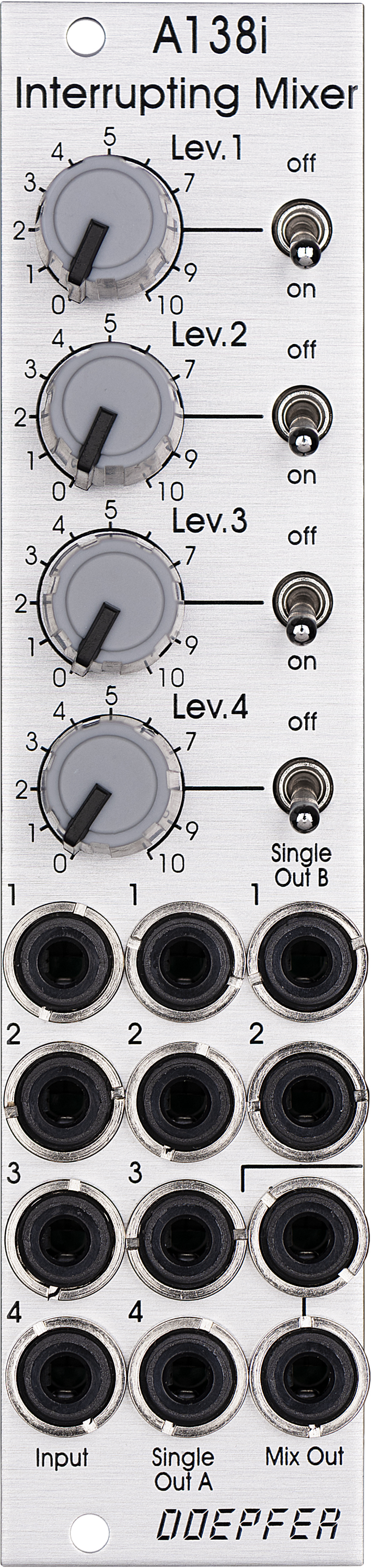 Photo of Doepfer A-138i Interrupting Mixer Eurorack Module