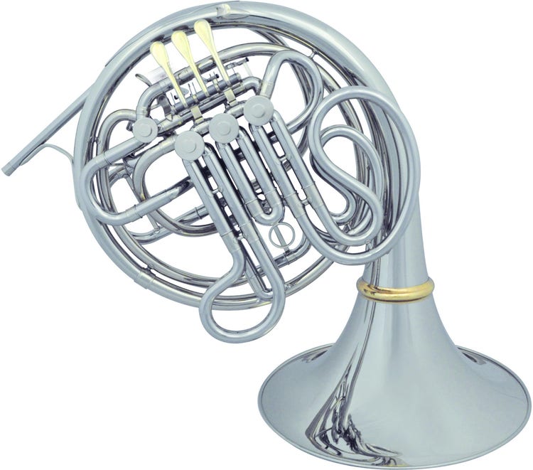 Paxman Musical Instruments Pro Model 27 F/Bb Full Double Horn - Yellow Brass  with Detachable Bell