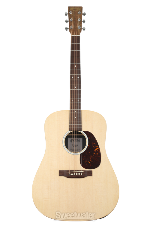 Martin D-X2E Dreadnought Acoustic-Electric Guitar - Natural with 