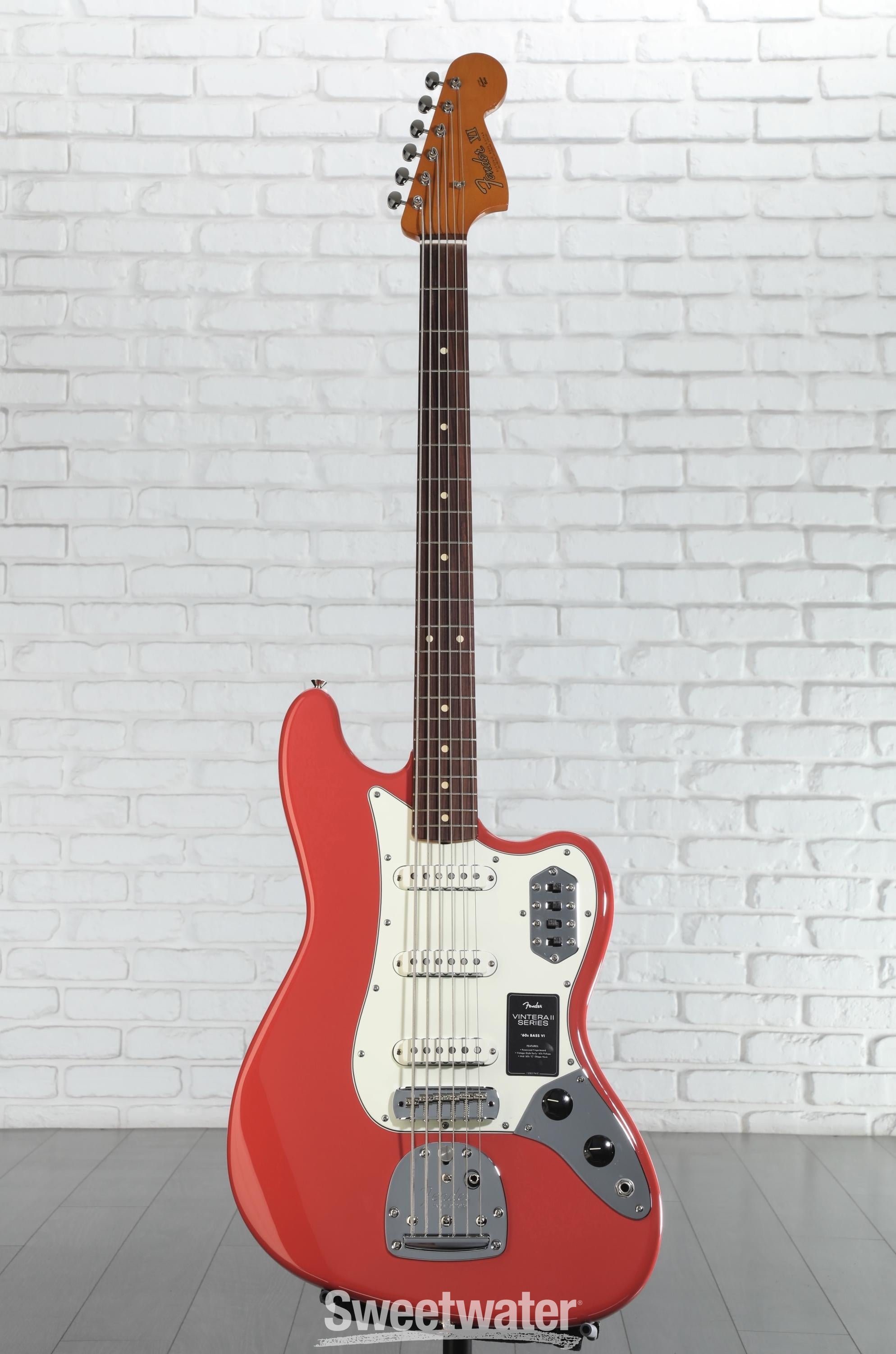 Fender Vintera II '60s Bass VI - Fiesta Red Reviews | Sweetwater