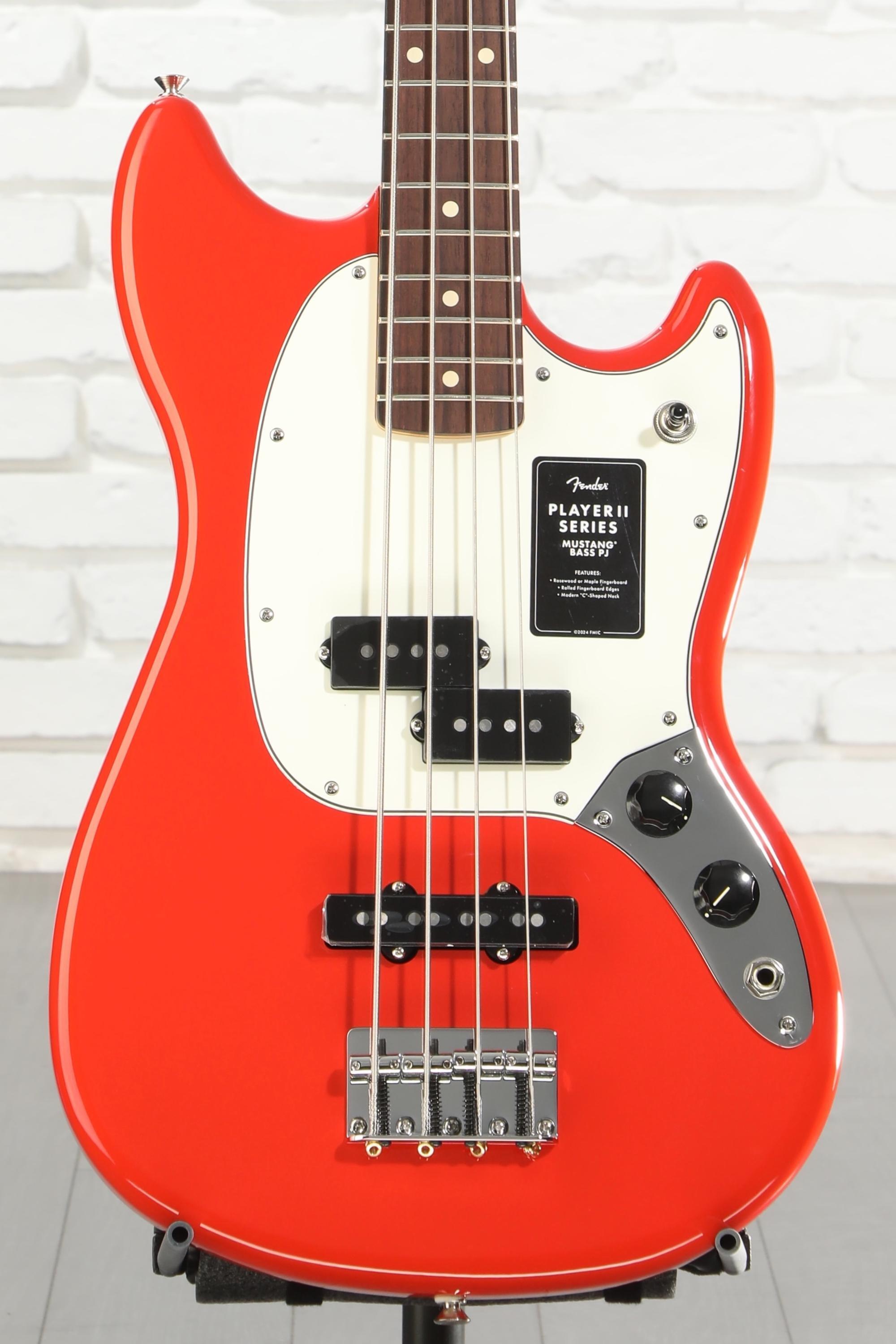 Fender Player II Mustang Bass PJ - Coral Red with Rosewood