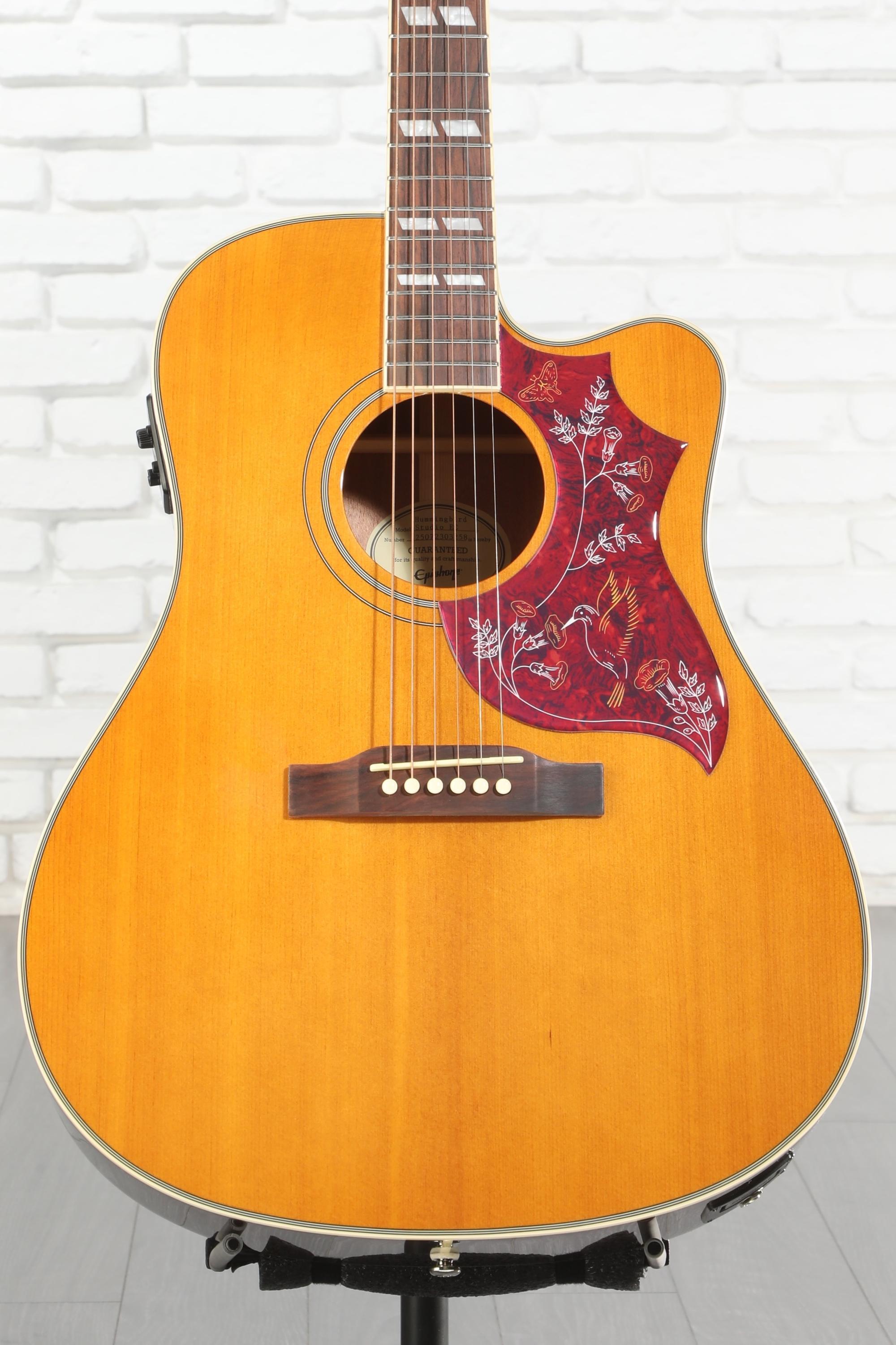 Epiphone Hummingbird Studio EC Acoustic-electric Guitar - Antique