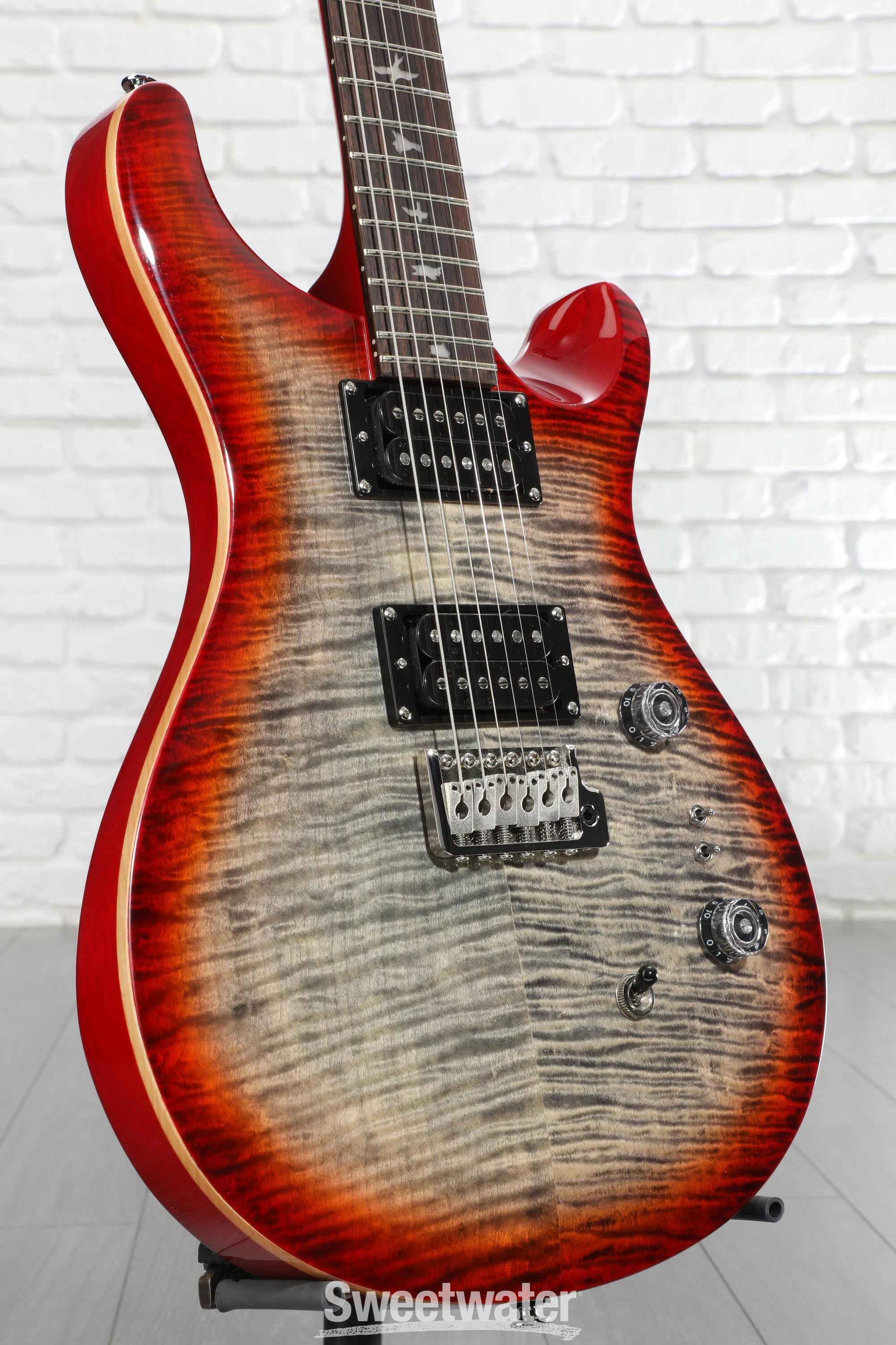 PRS SE Custom 24-08 Electric Guitar - Charcoal Cherry Burst