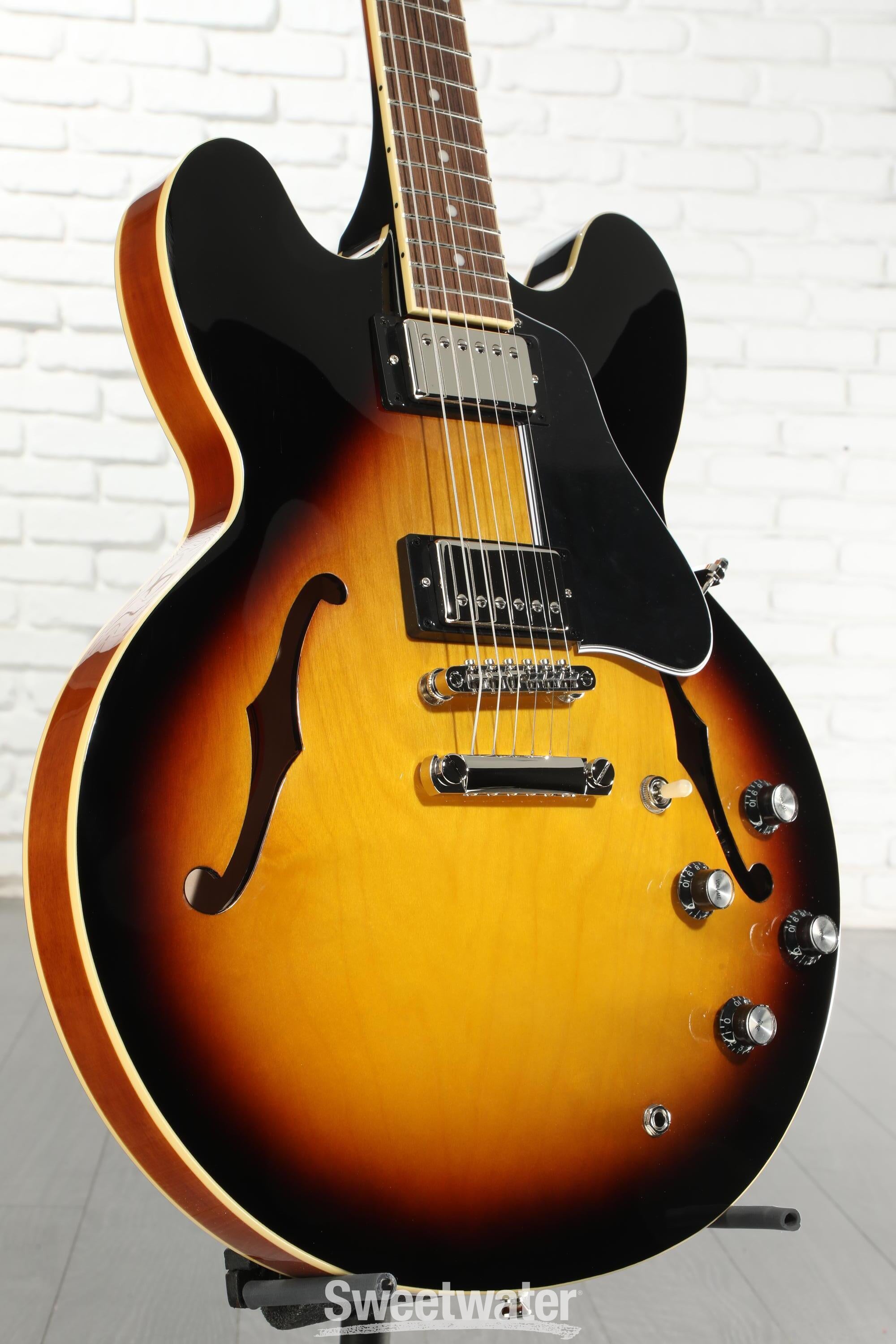 Epiphone ES-335 サンバースト Amazon.com: Epiphone ES335 Semi Hollowbody, Vintage Sunburst