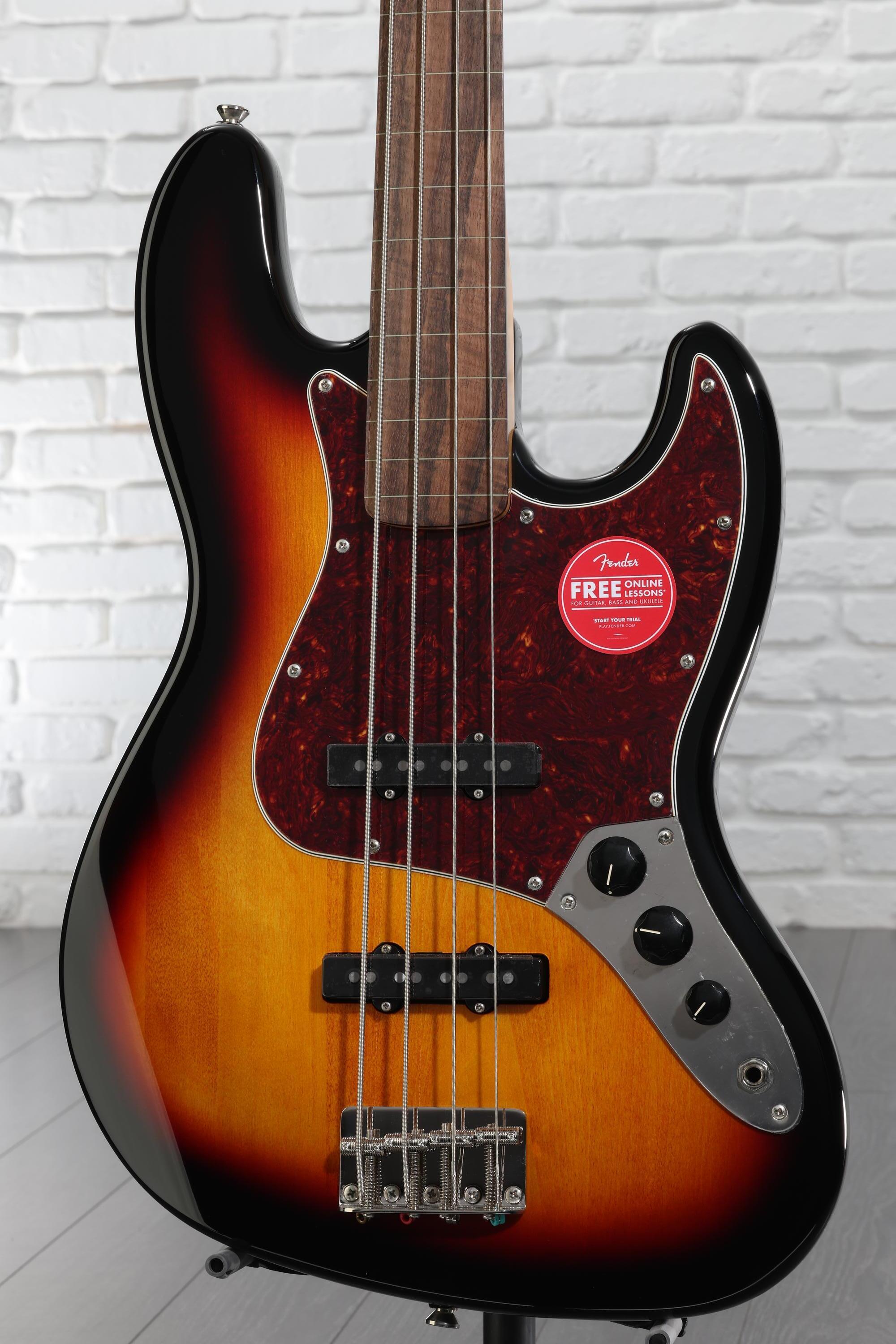 Squier Classic Vibe '60s Fretless Jazz Bass - 3-Tone Sunburst
