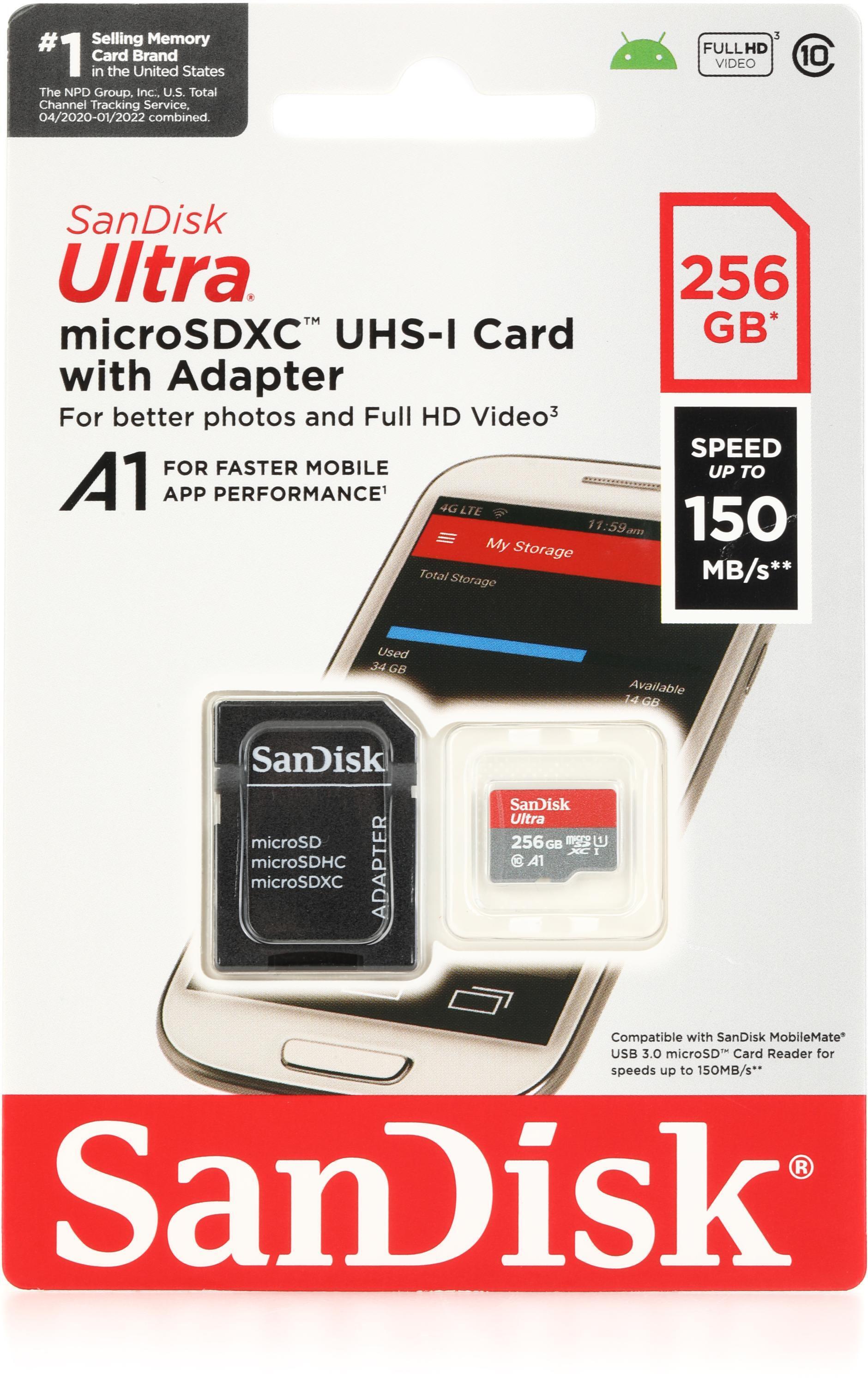 SanDisk Ultra microSDXC Card - 256GB, Class 10, UHS-I