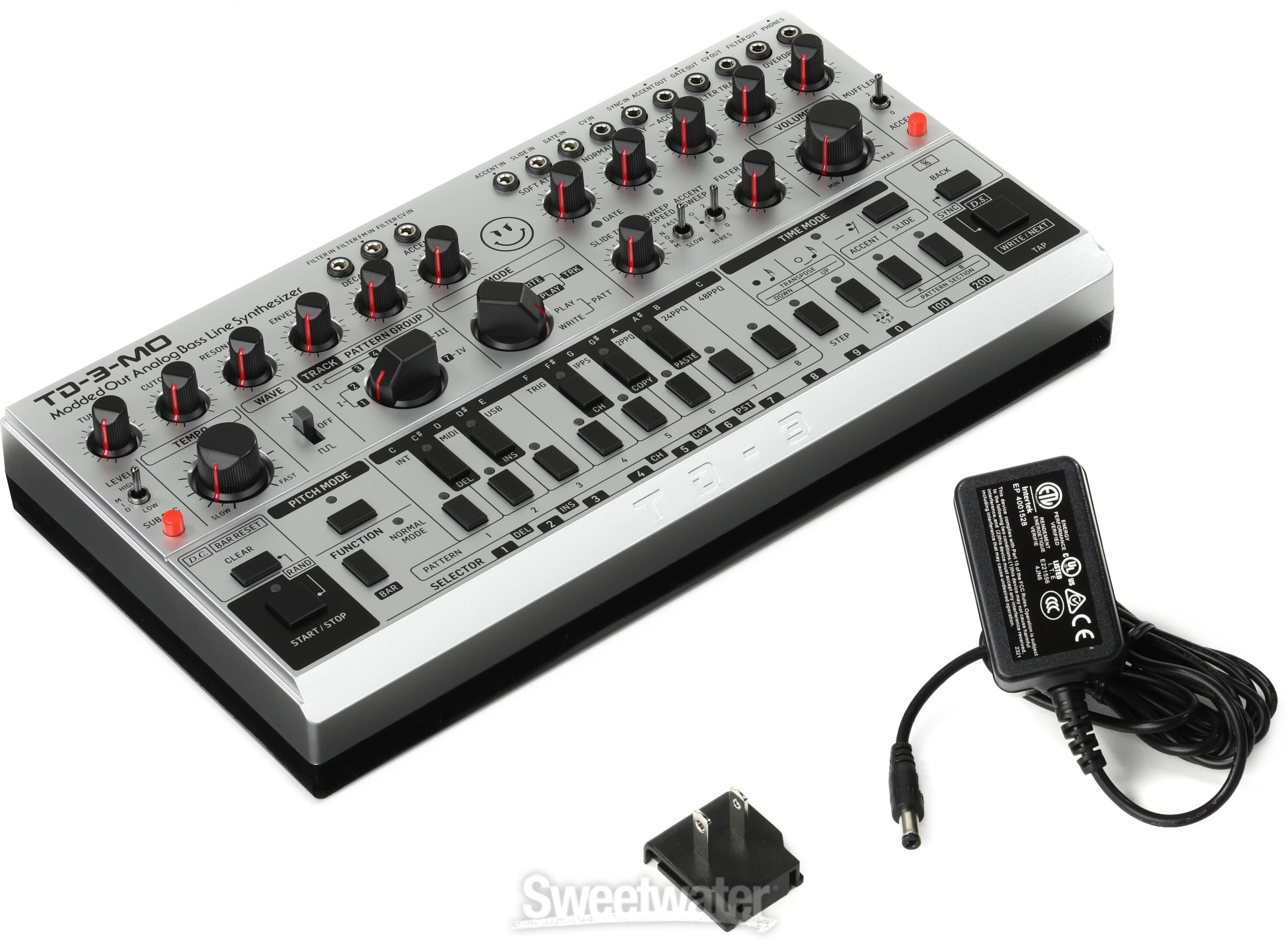 Behringer TD-3-MO-SR Analog Bass Line Synthesizer - Silver