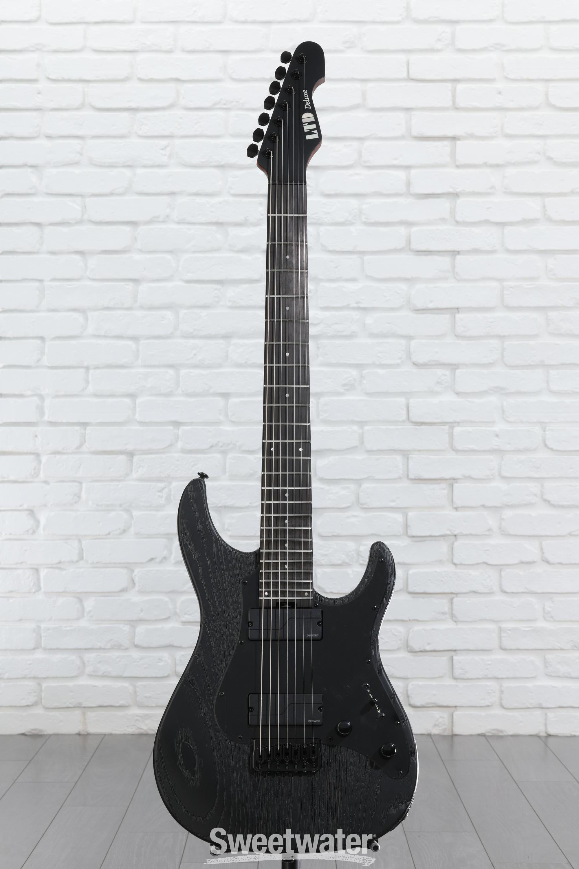 ESP LTD SN-1007 HT Baritone Electric Guitar - Black Blast