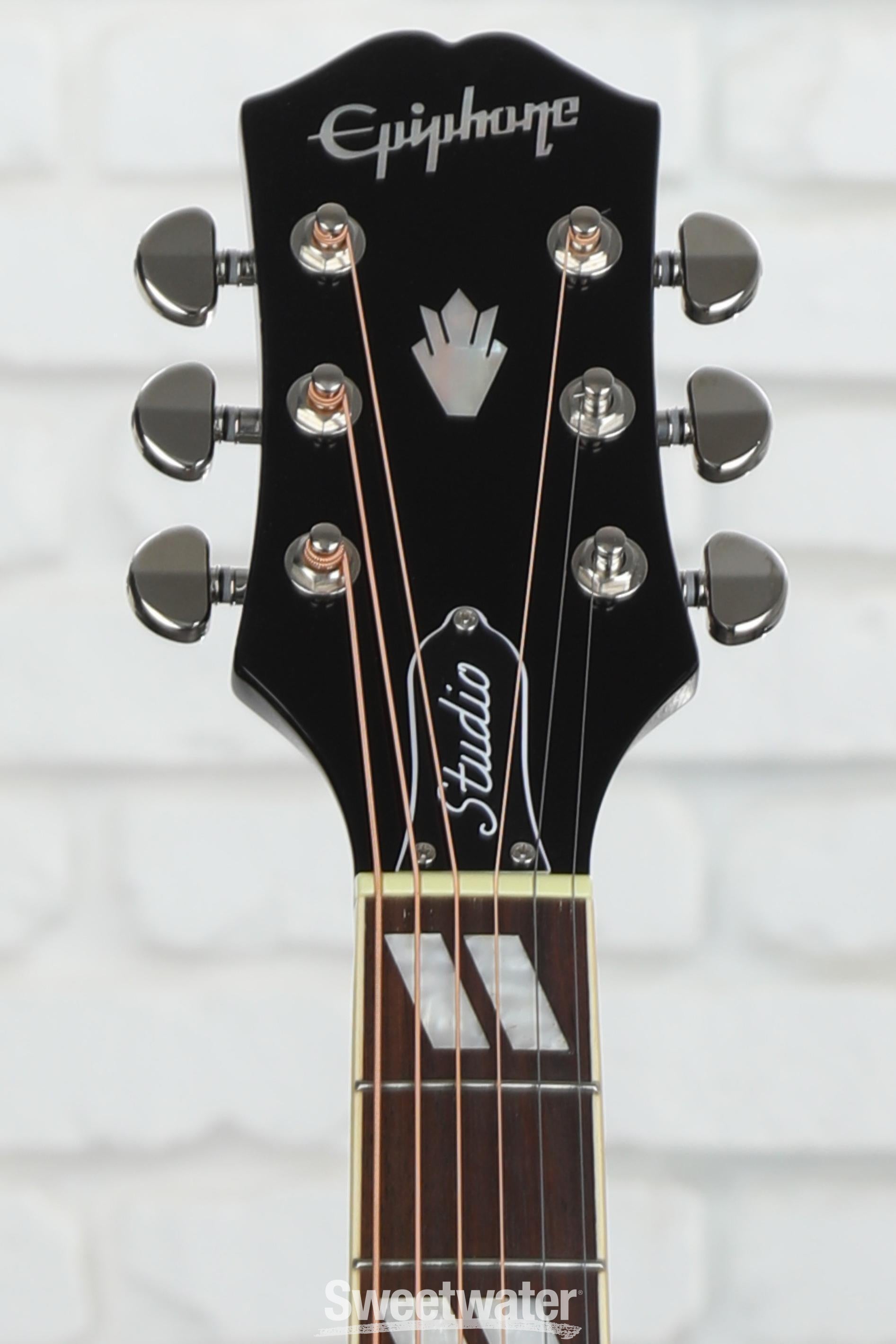 Epiphone Hummingbird Studio Acoustic-electric - Trans Ebony 