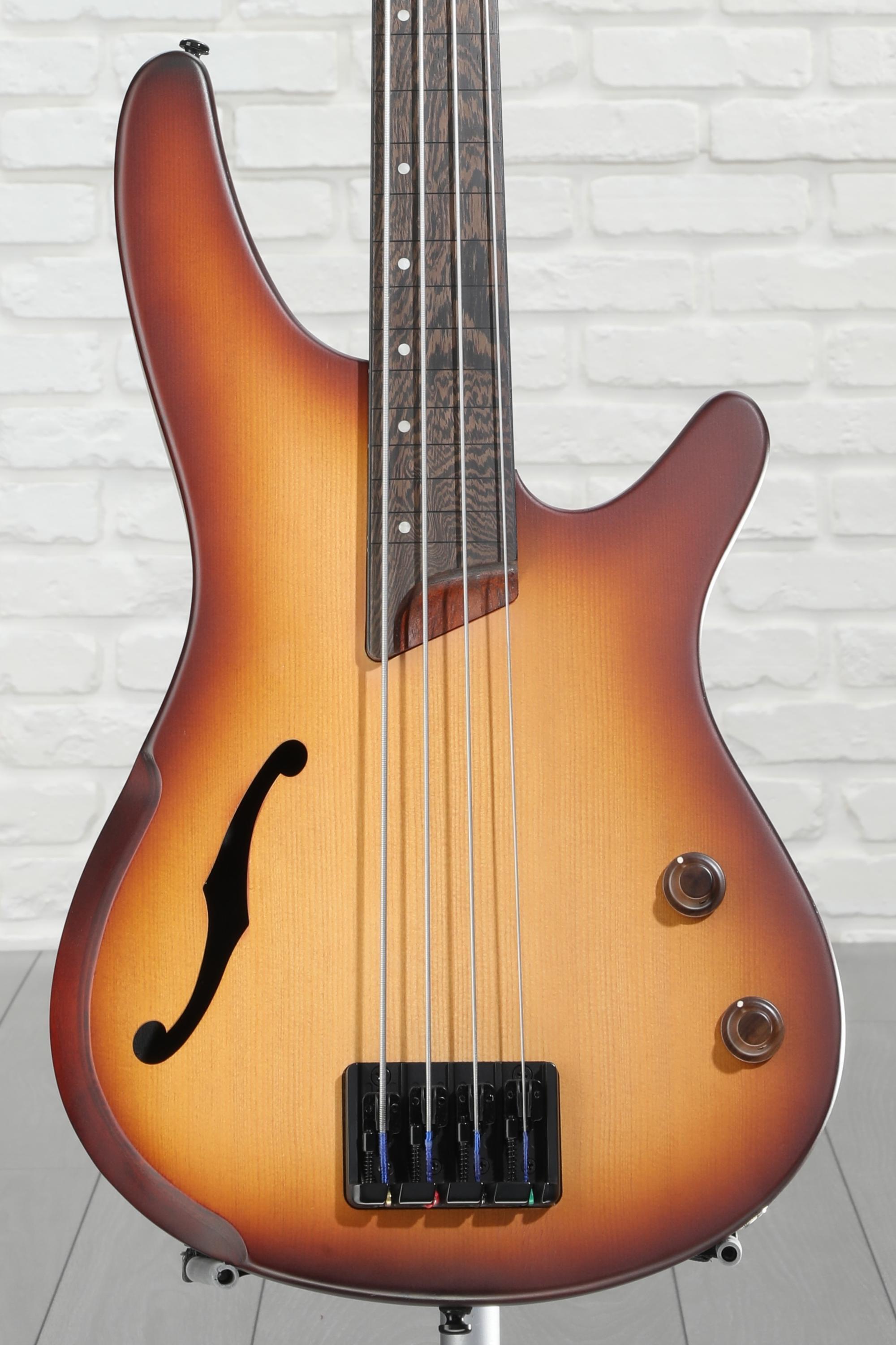 Ibanez SRH500F Fretless Bass Guitar - Natural Browned Burst Flat