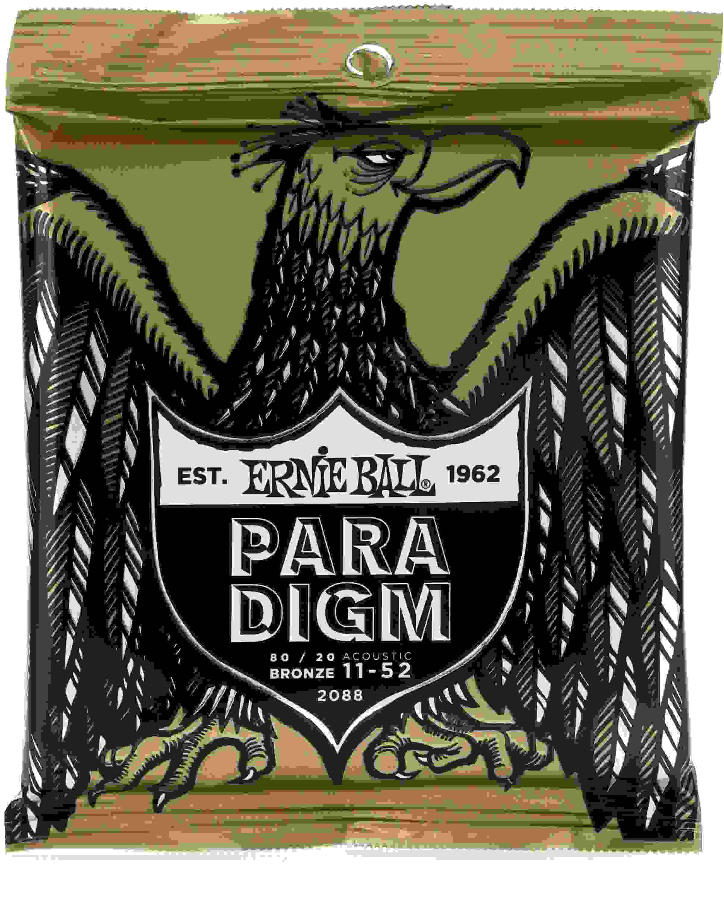 Ernie Ball 2088 Paradigm 80/20 Bronze Acoustic Guitar Strings - .011-.052 Light