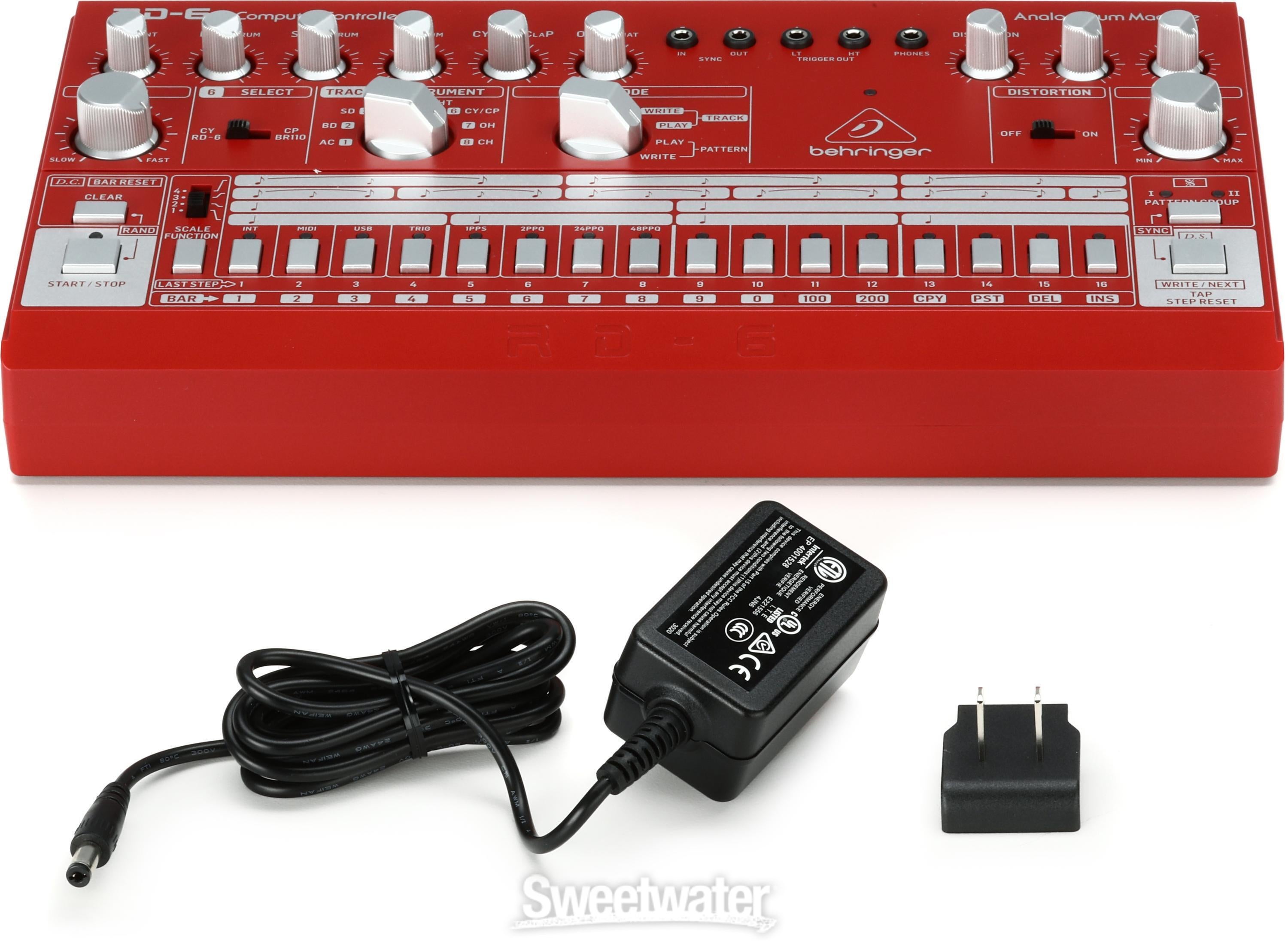 Behringer RD-6 Analog Drum Machine - Red | Sweetwater
