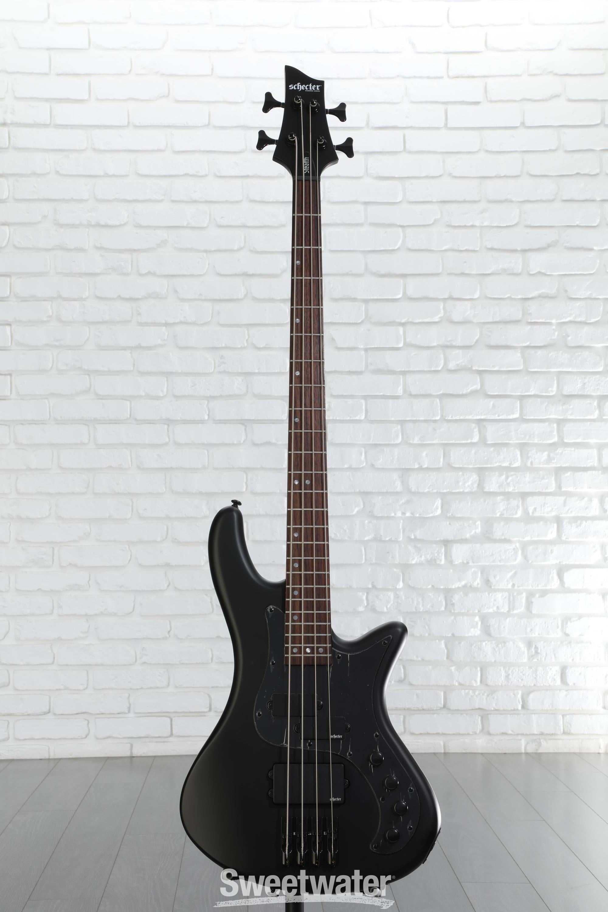Schecter Stiletto Stealth 4 Bass Guitar - Satin Black