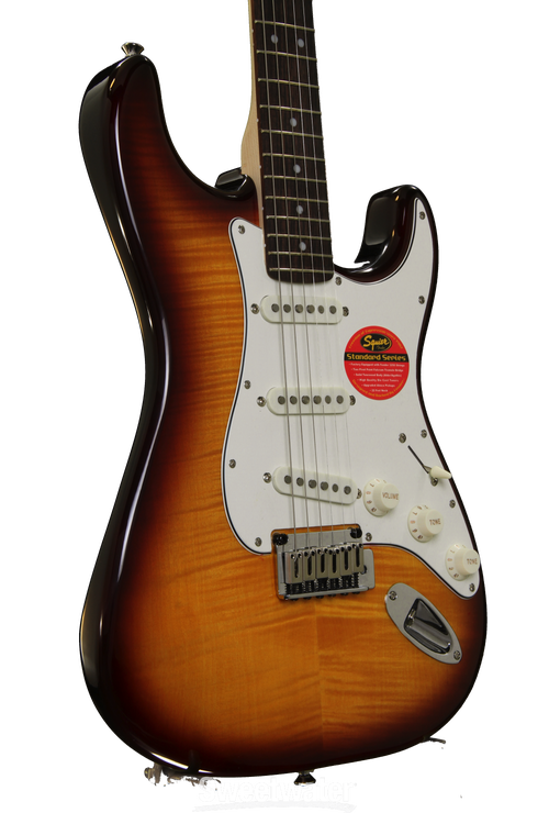 Squier Standard Stratocaster FMT - Amber | Sweetwater Squier Standard Stratocaster FMT - Amber | Sweetwater