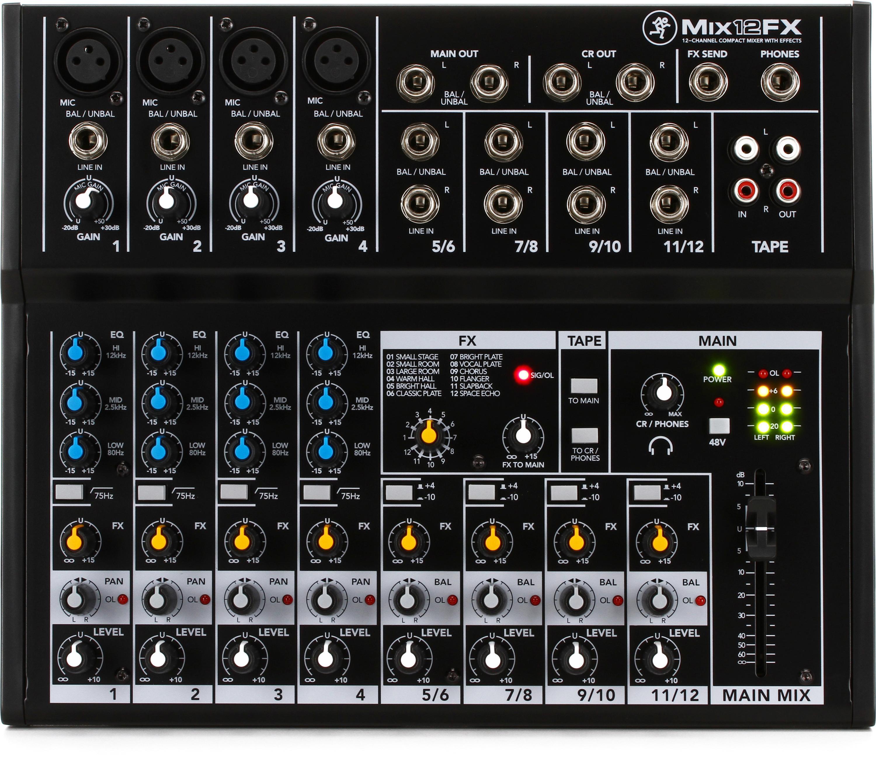 Mackie Mix12FX 12-channel Compact Mixer with Effects | Sweetwater