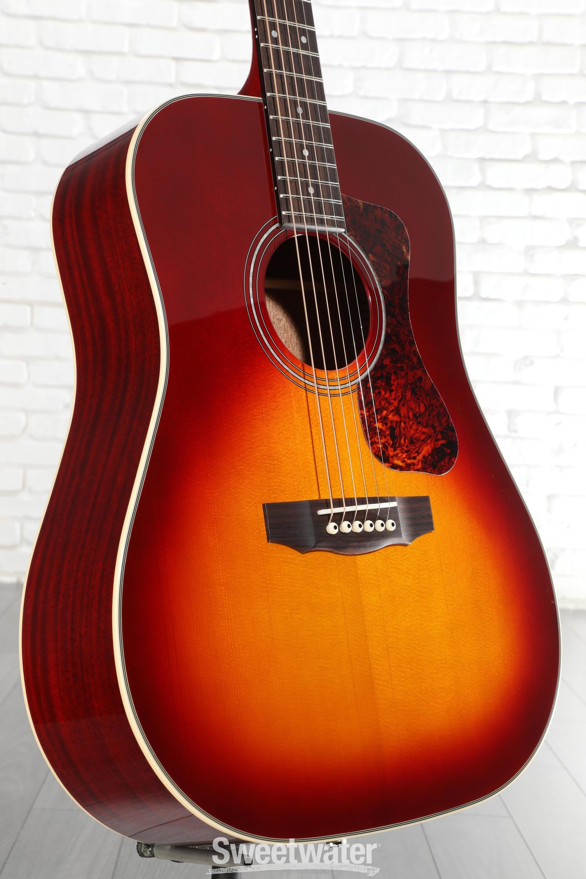 Guild D-140 Dreadnought Acoustic Guitar - Cherry Burst | Sweetwater