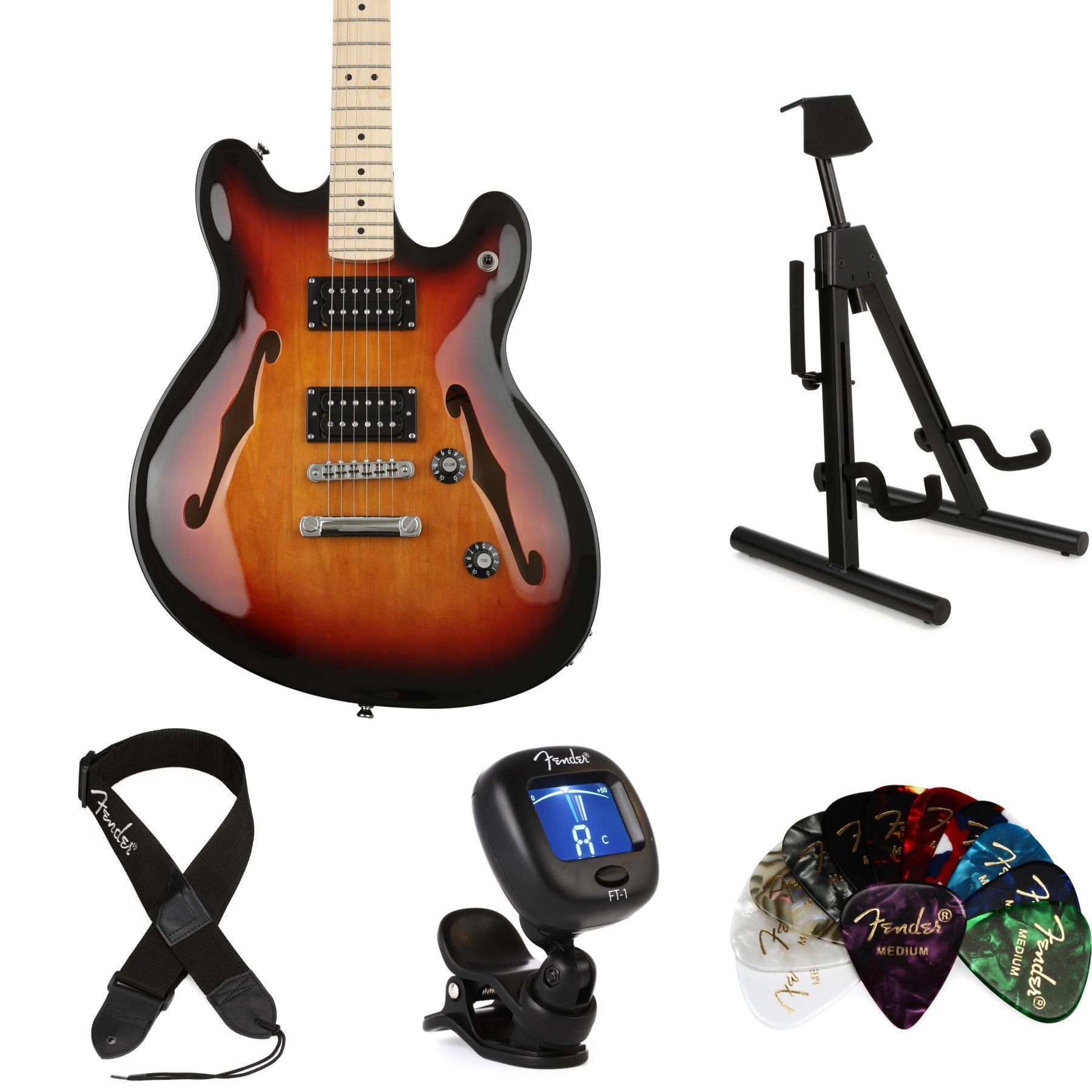 Squier Affinity Starcaster Essentials Bundle - 3-Color Sunburst