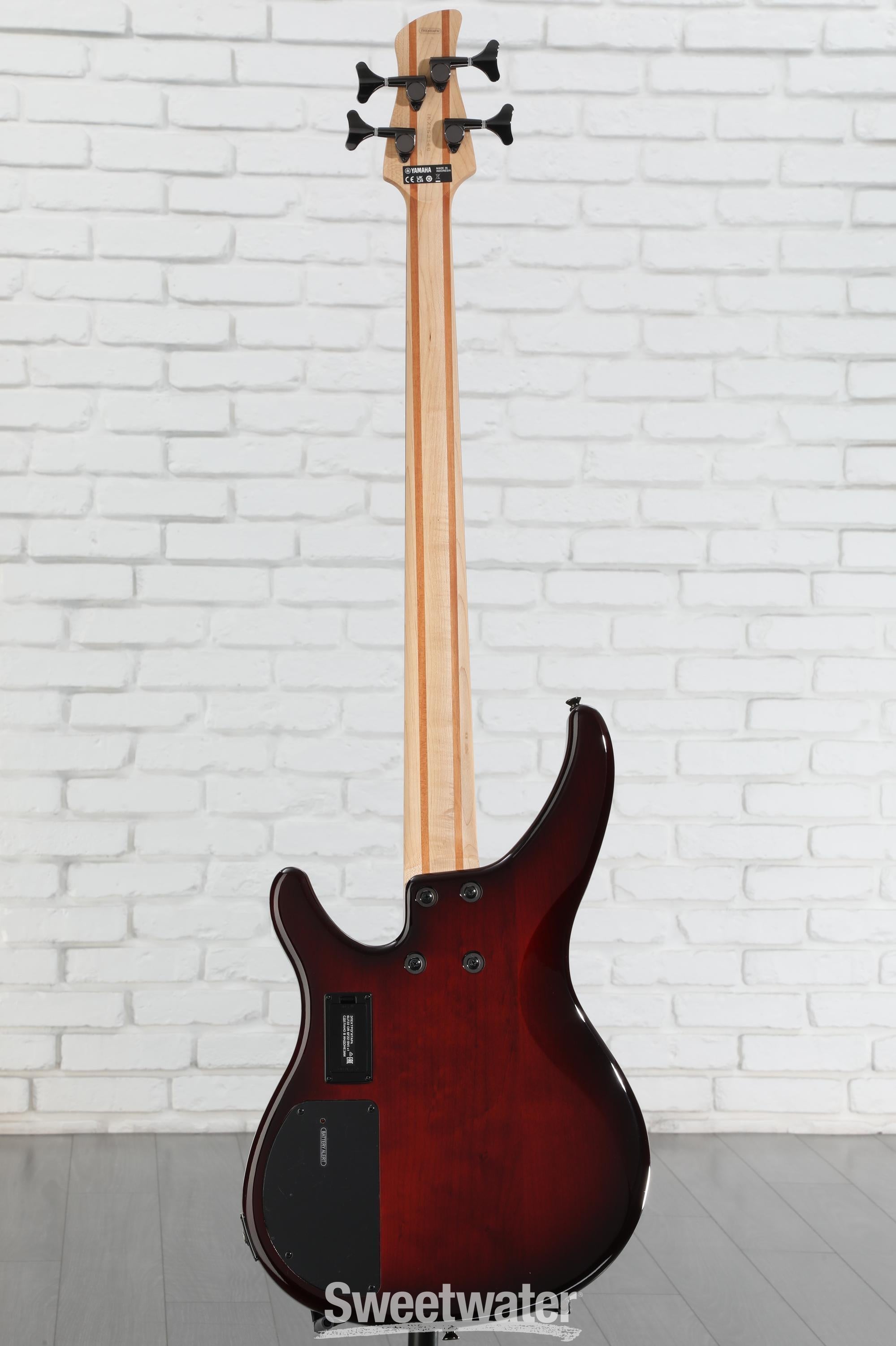 Yamaha TRBX604FM 4-string Bass Guitar - Dark Red Burst