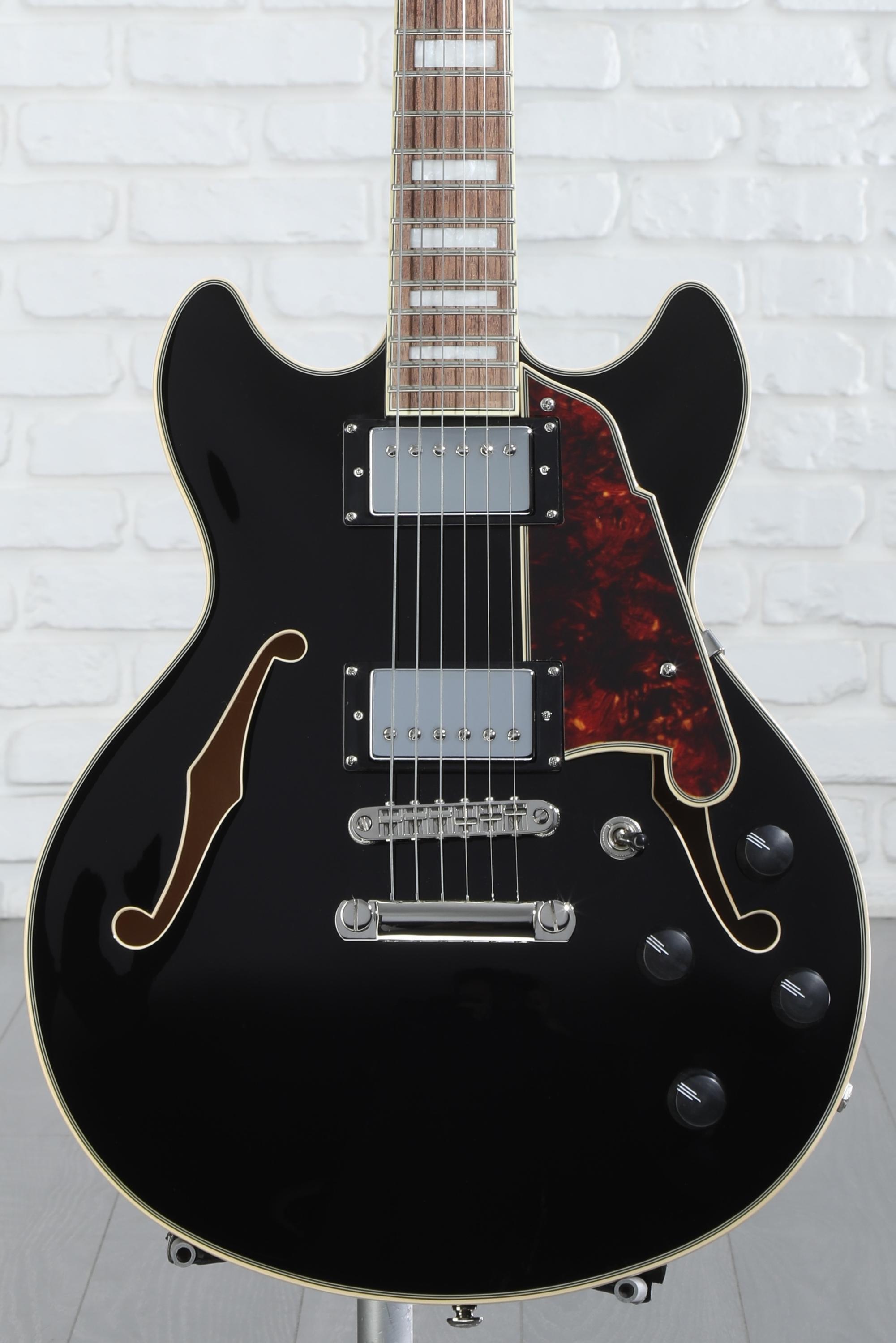 D'Angelico Premier Mini DC Electric Guitar - Black with