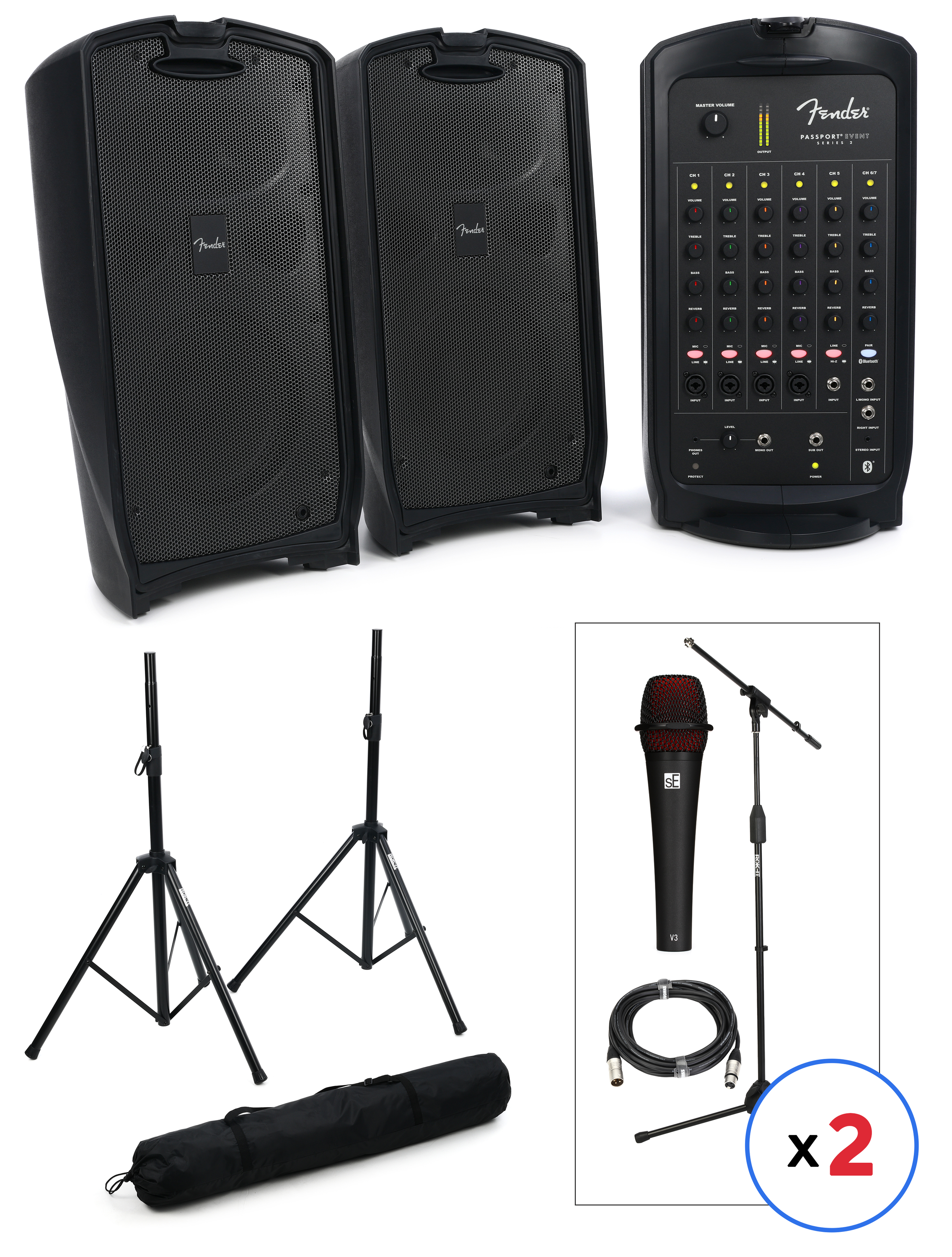 Fender Passport Event S2 Portable PA Person Bundle Sweetwater
