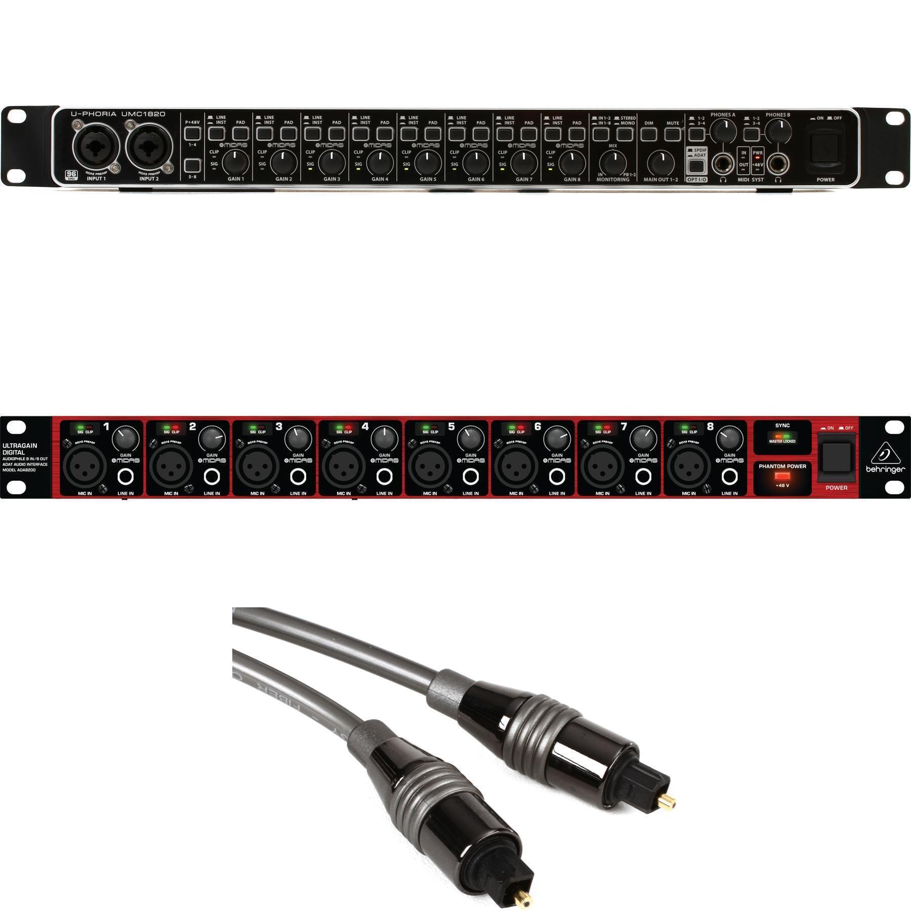 Behringer U-Phoria UMC1820 USB Audio Interface and Preamp Expansion Bundle