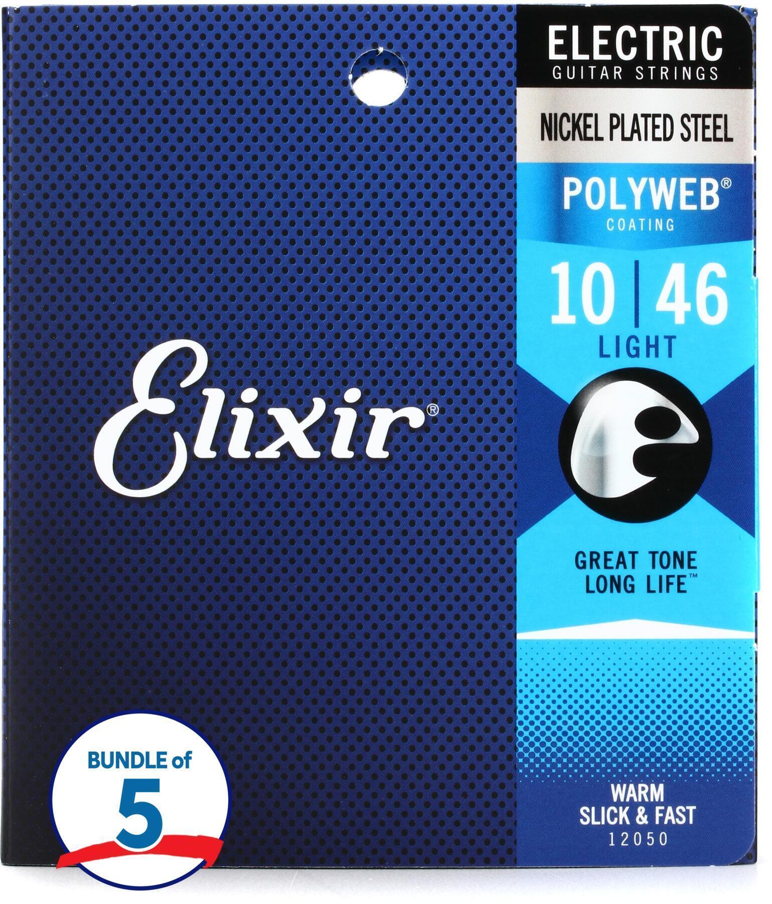 Elixir Strings 12050 Polyweb Electric Guitar Strings .010 .046