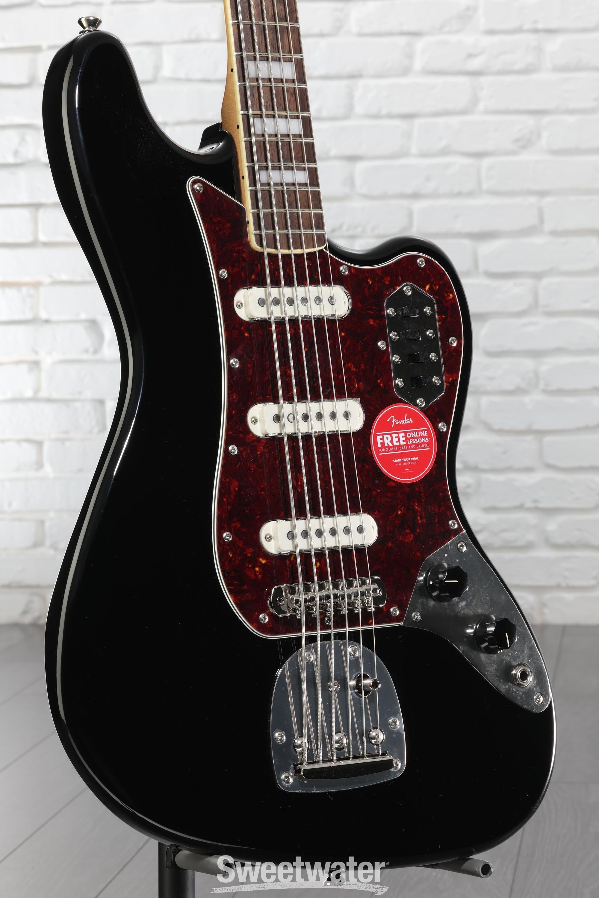 Squier Classic Vibe Bass VI Guitar - Black | Sweetwater