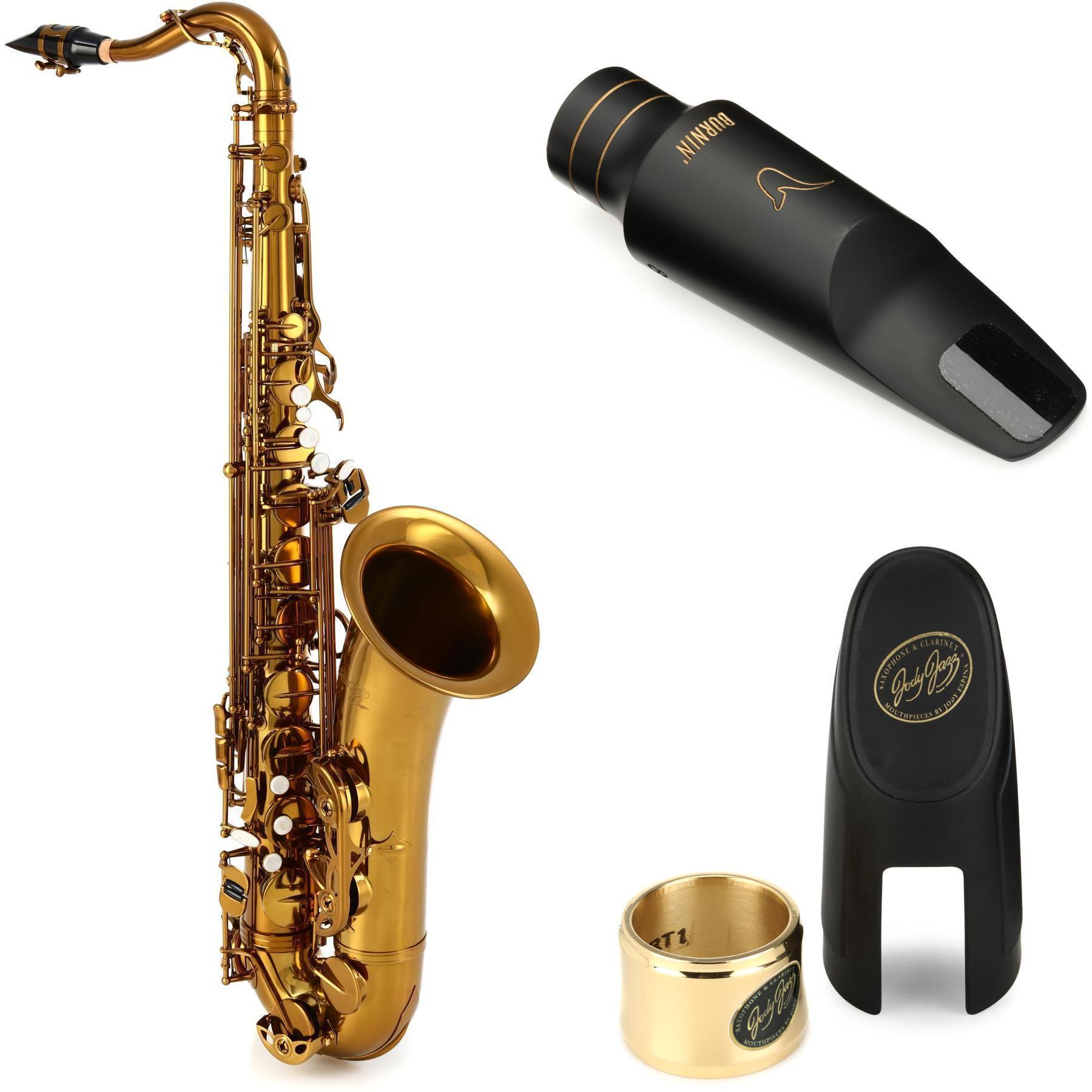 BetterSax Classic Student Tenor Saxophone 8 Mouthpiece Bundle