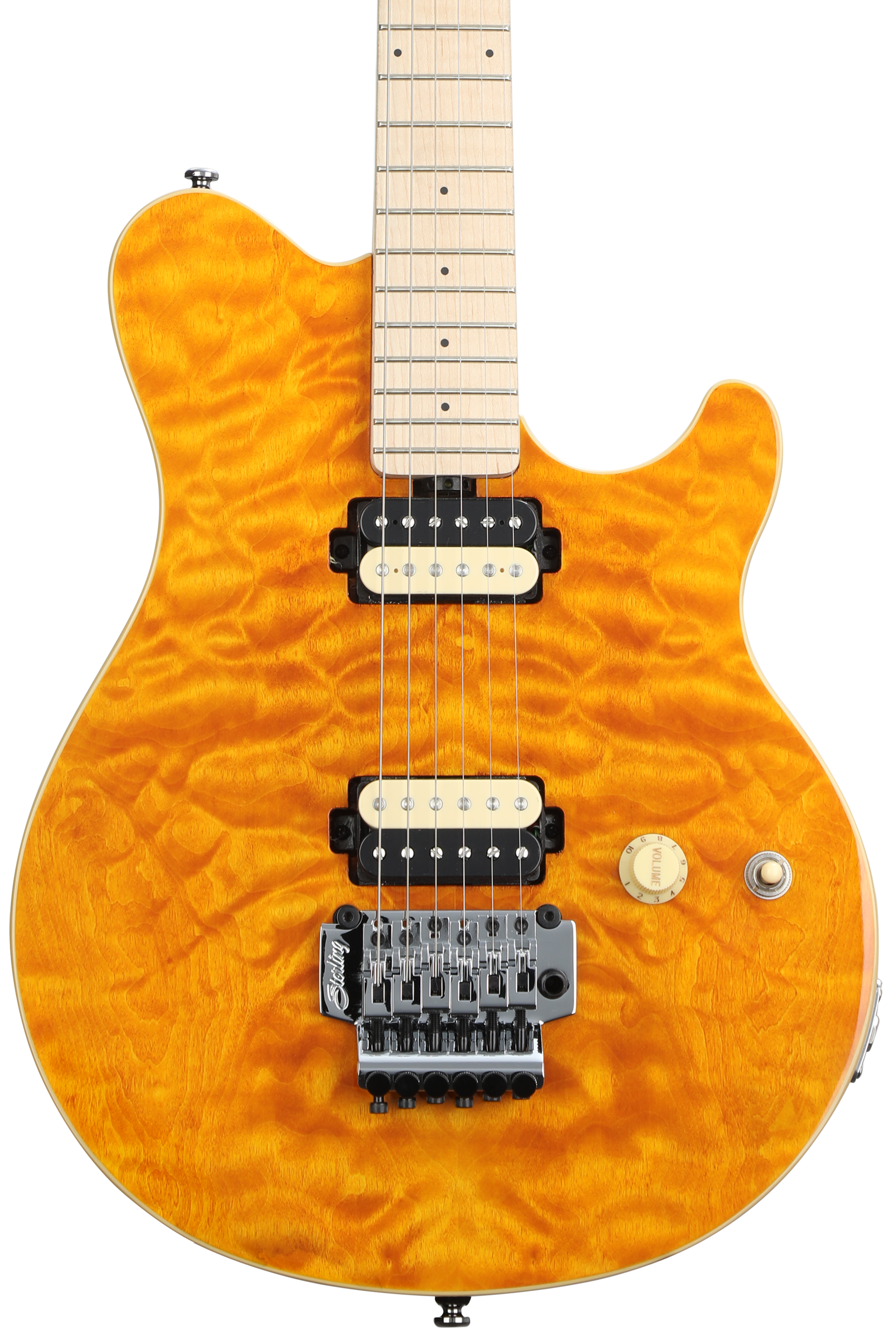 Sterling By Music Man Axis Quilted Maple Electric Guitar - Trans