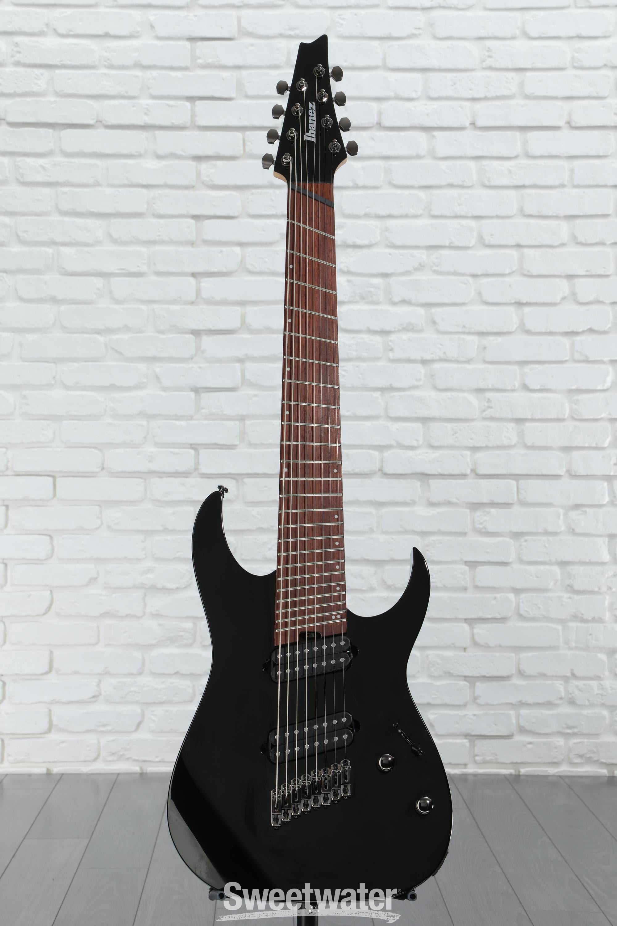 Ibanez rgms8/bk 8弦ギター Ibanez RGMS8 Multi-Scale 8-String Electric Guitar Black