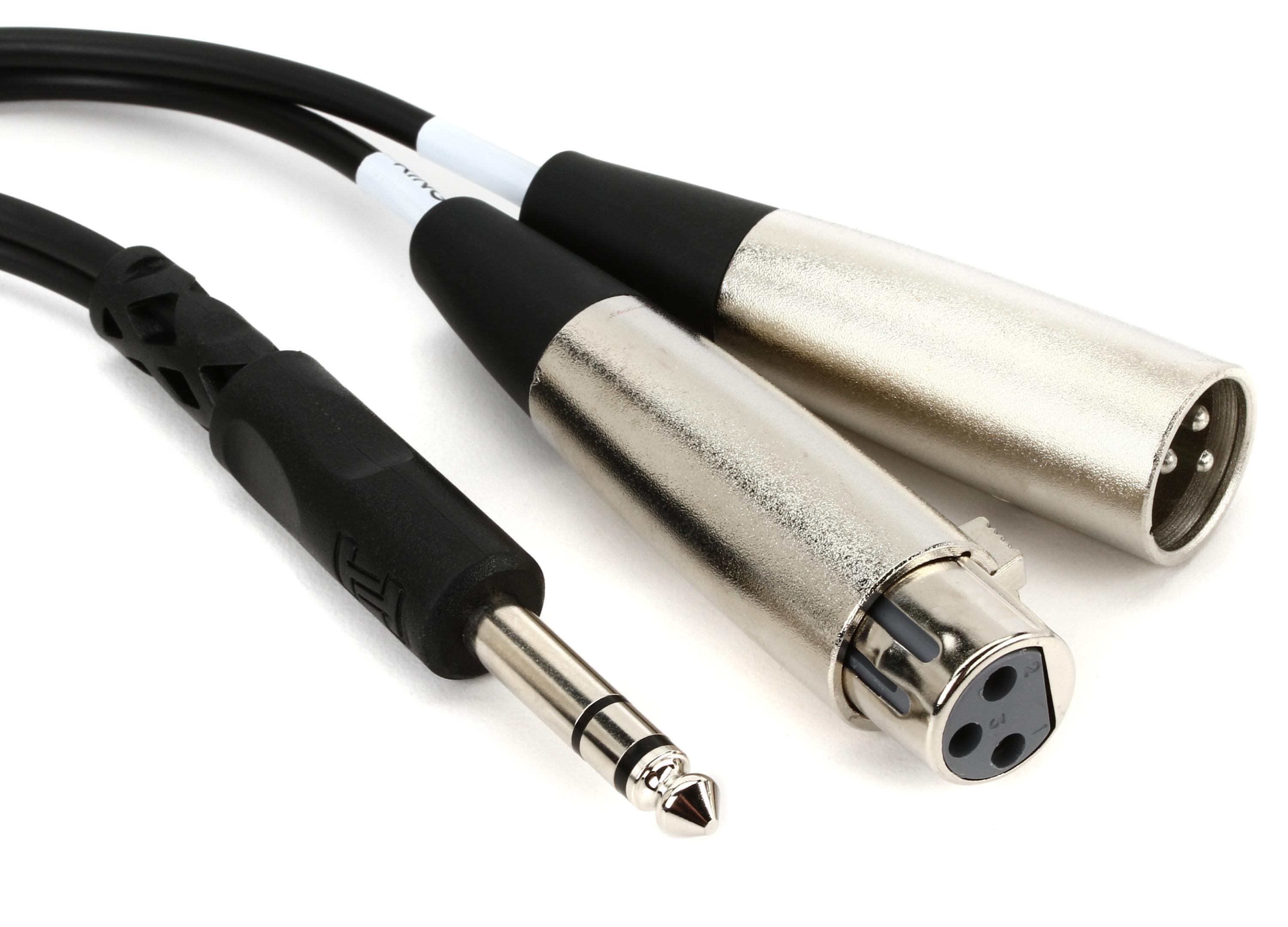 Photo of Hosa SRC-204 Insert Cable - 1/4 inch TRS Male to XLR Male/Female - 12 foot