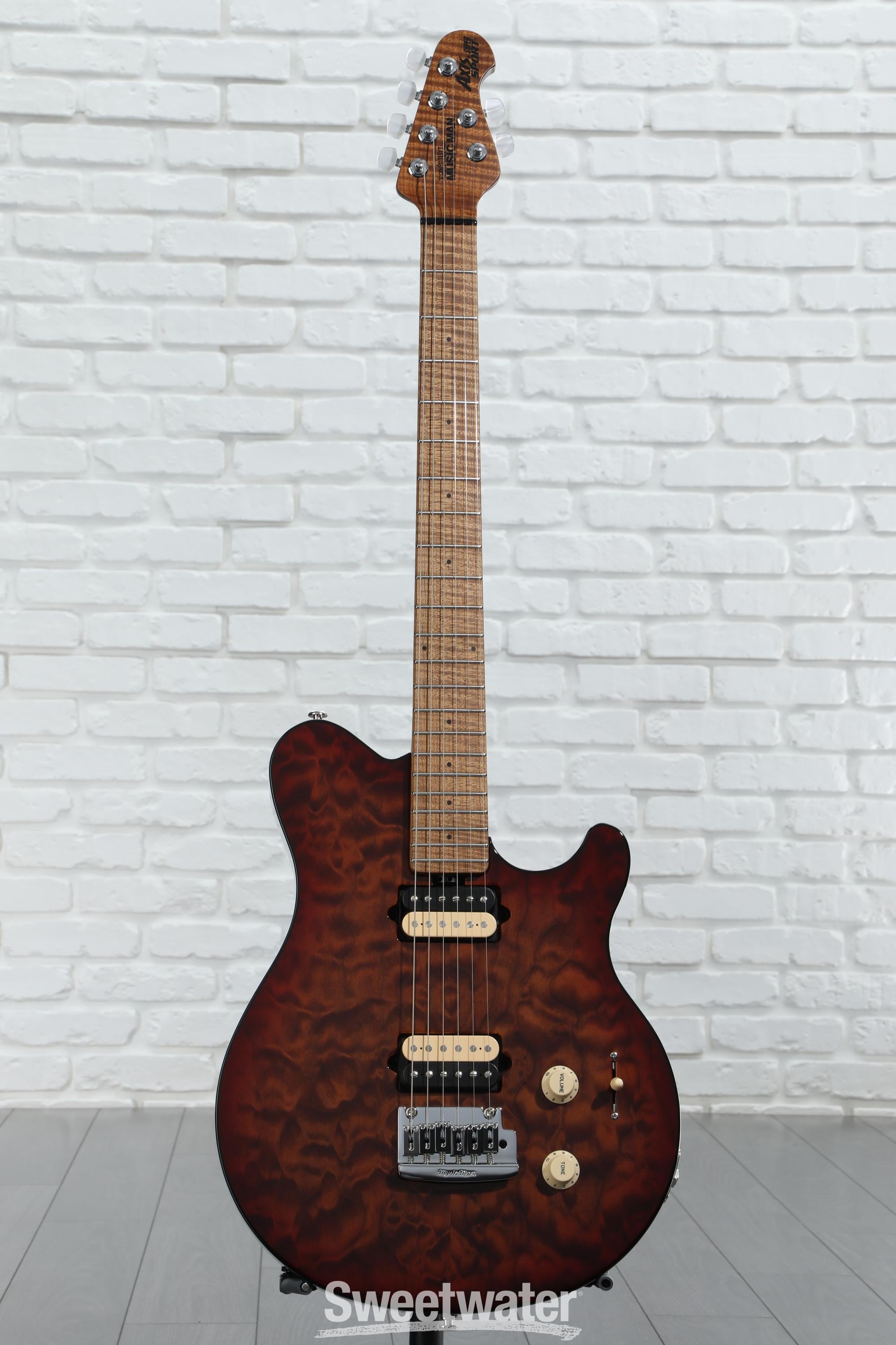 ギター MUSICMAN Axis ROASTED AMBER Quilt Ernie Ball Music Man Axis Roasted Amber Quilt