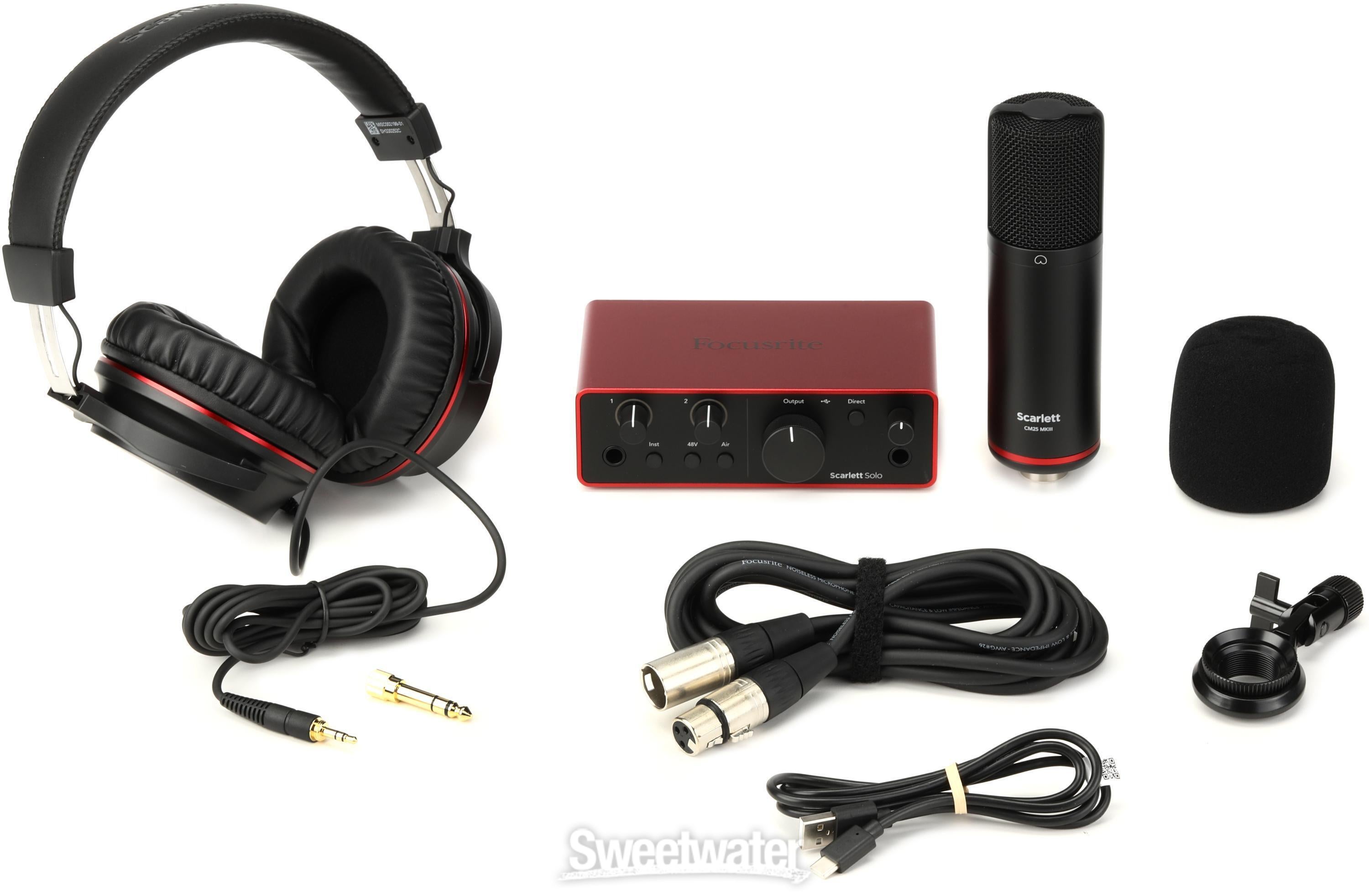 Focusrite Scarlett Solo Studio 4th Gen Recording Bundle | Sweetwater