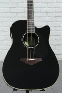 Yamaha FGX830C Dreadnought Cutaway Acoustic-electric Guitar - Black