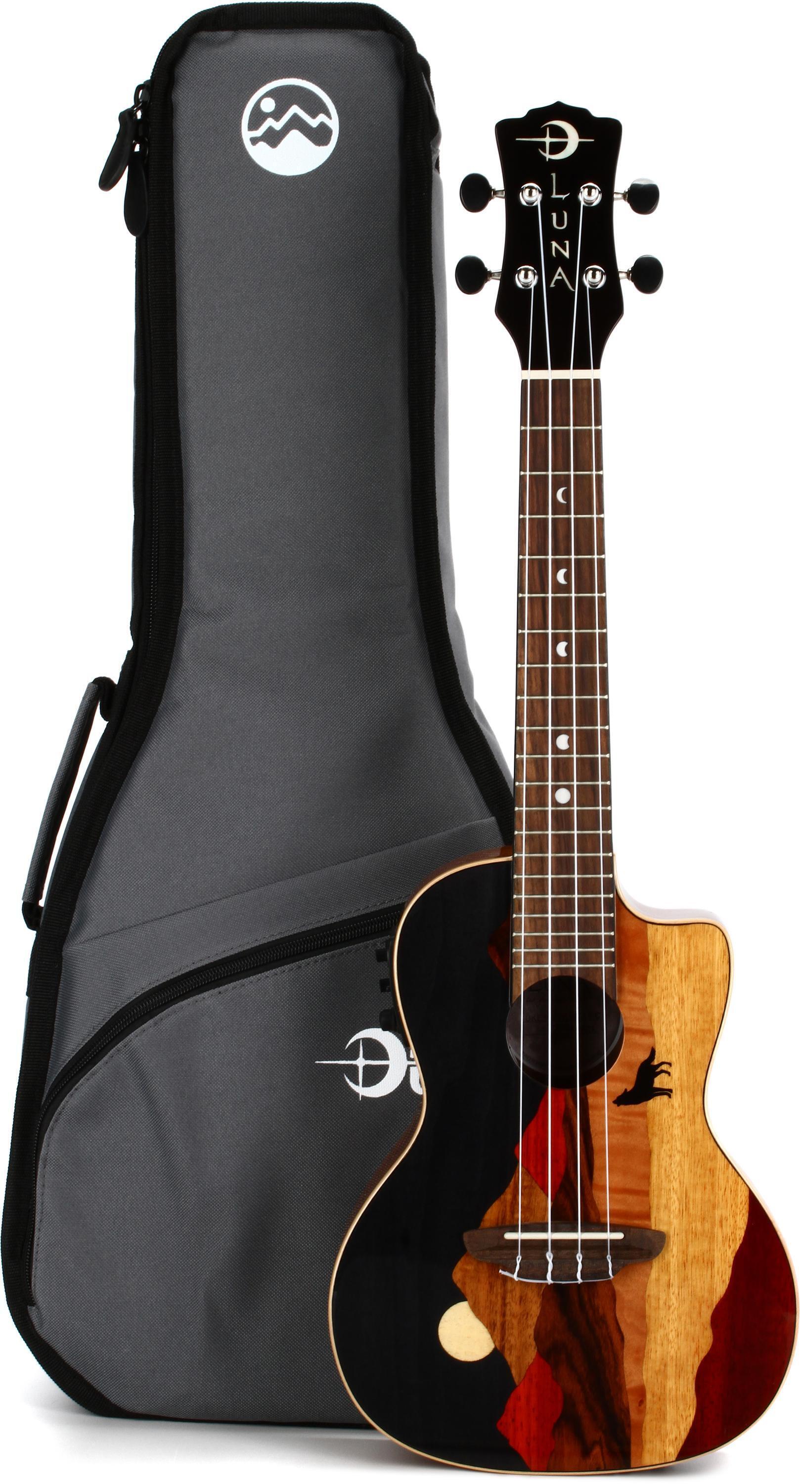 Luna Vista Wolf Acoustic-electric Concert Ukulele - Gloss Natural