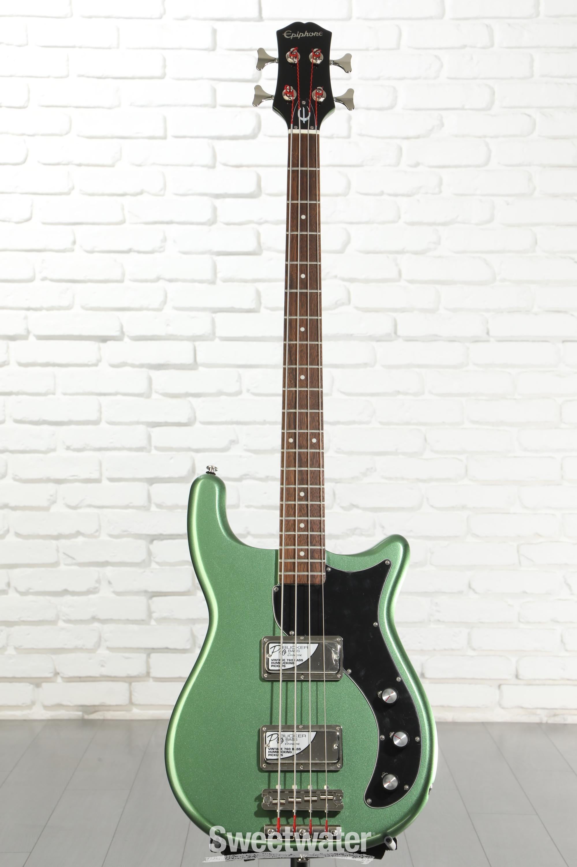 Epiphone Embassy Bass Guitar - Wanderlust Green Metallic | Sweetwater
